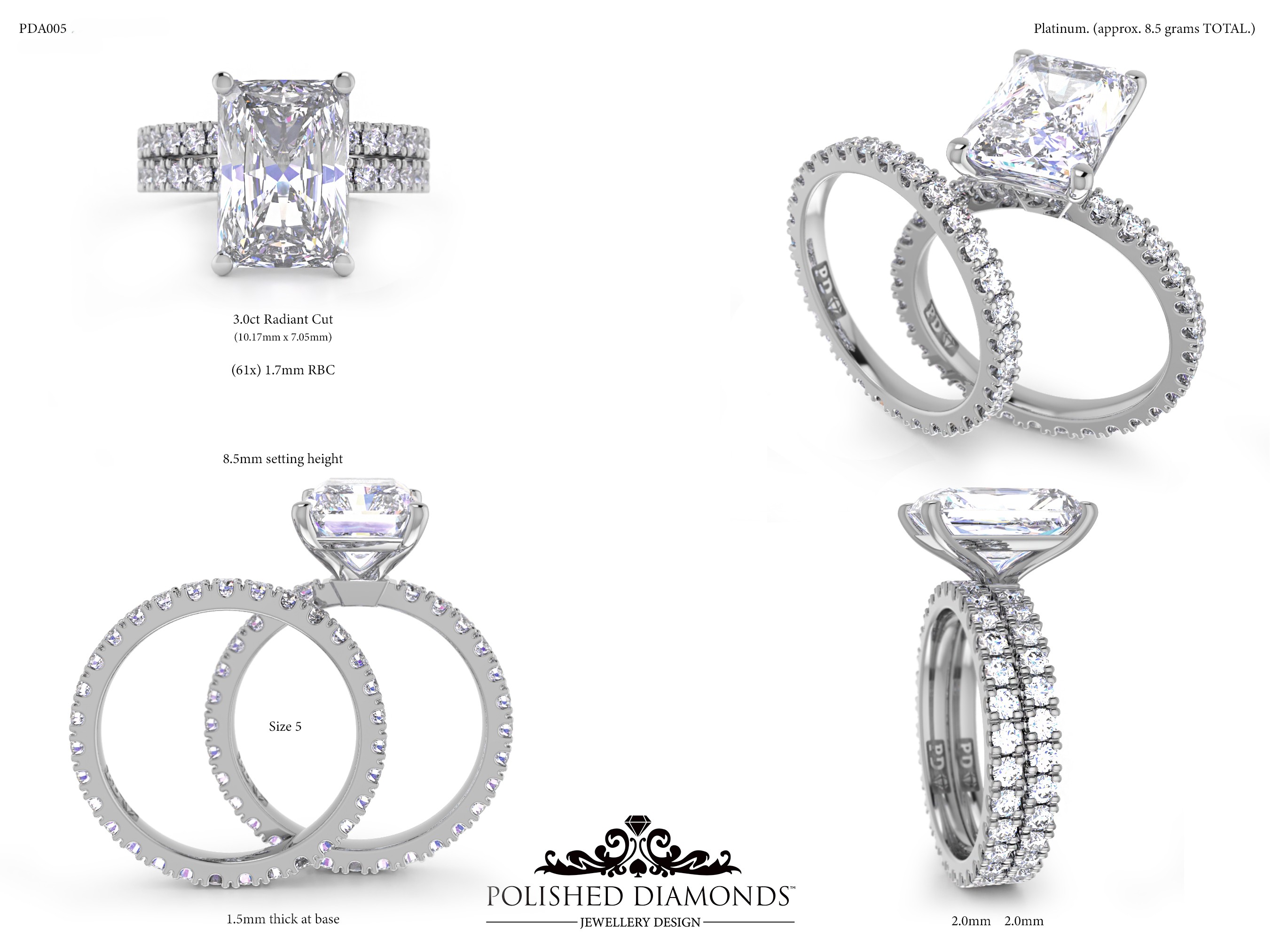 Ladys Wedding ring – PDA005