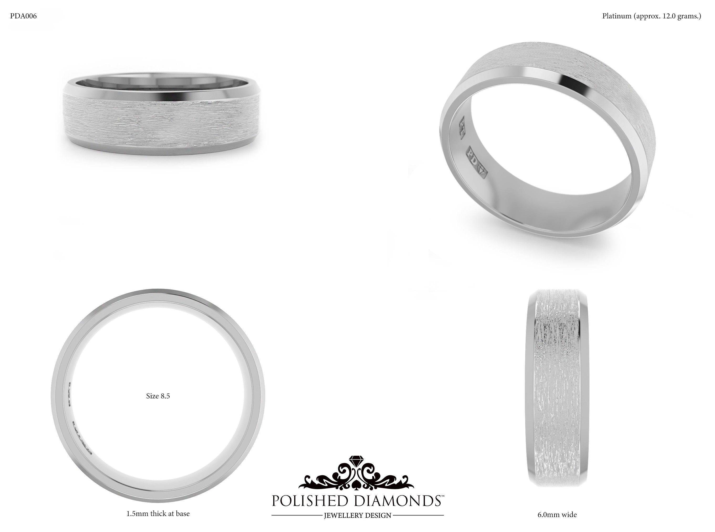 Gents Wedding ring – PDA006