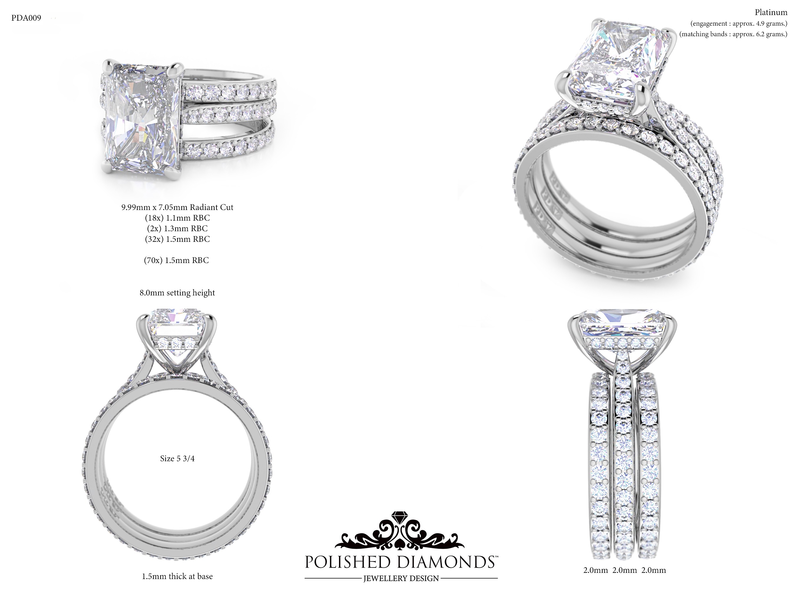 Ladys Wedding ring – PDA009