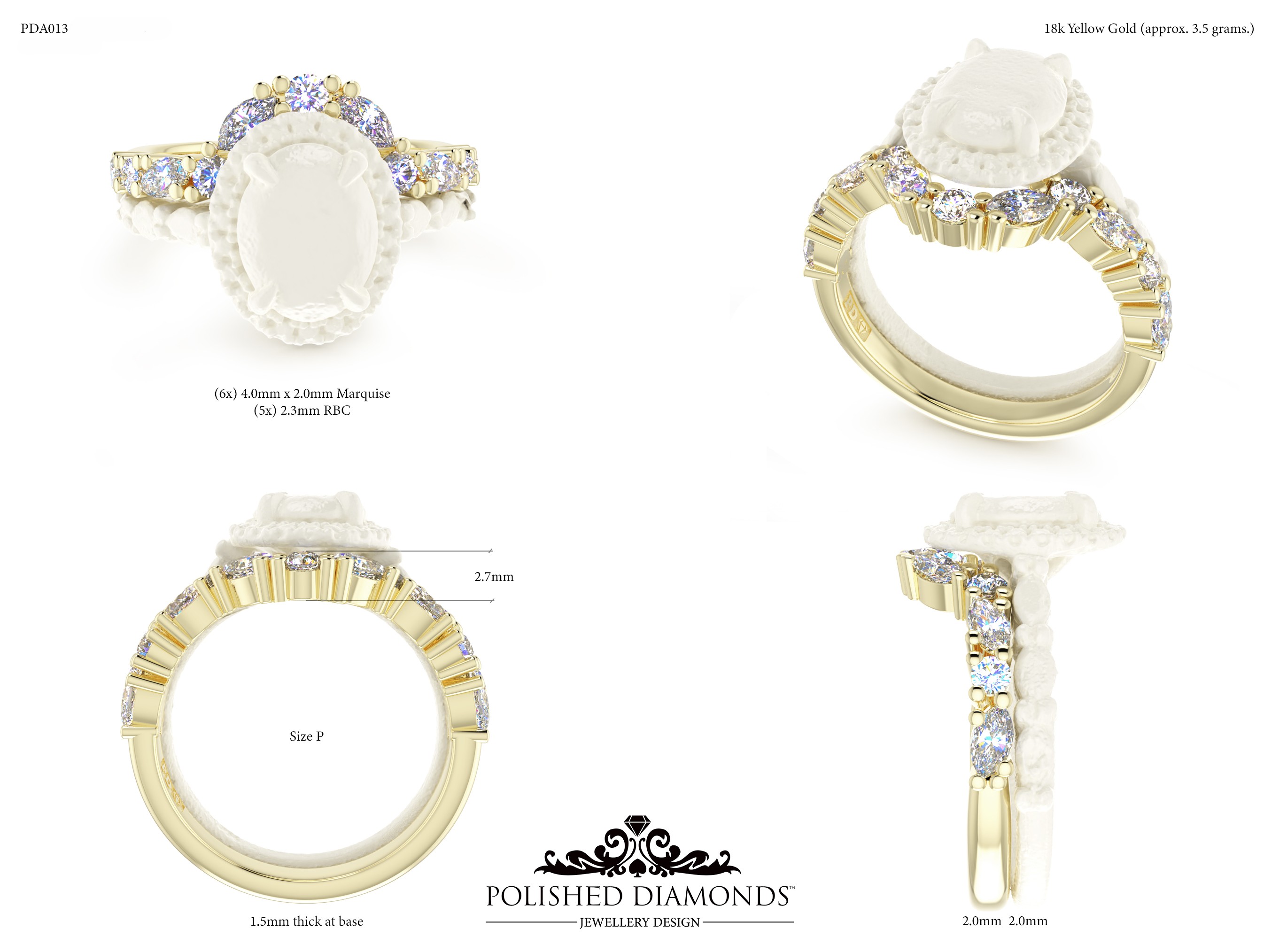 Ladys Wedding ring – PDA013