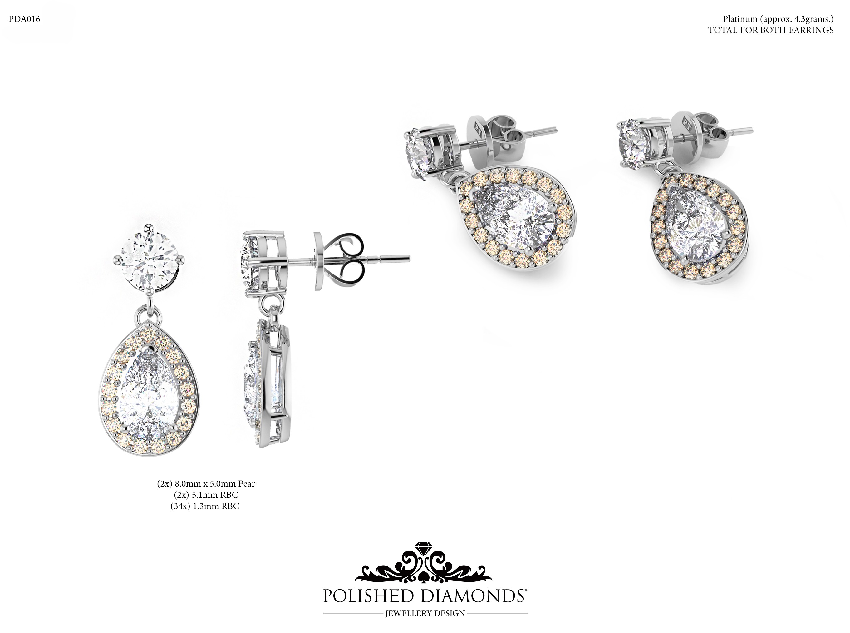 Pear Earrings ring – PDA016