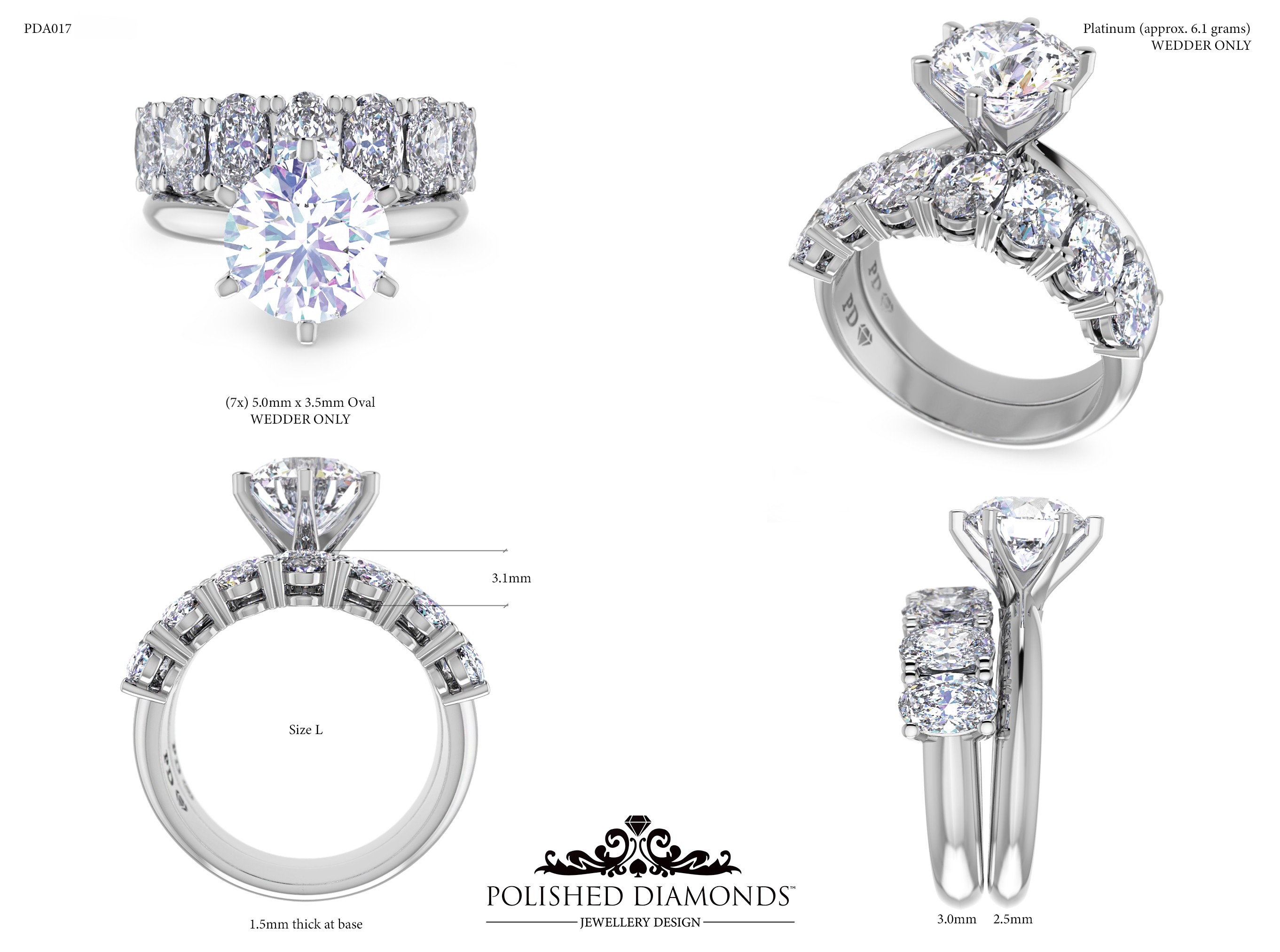 Ladys Wedding ring – PDA017