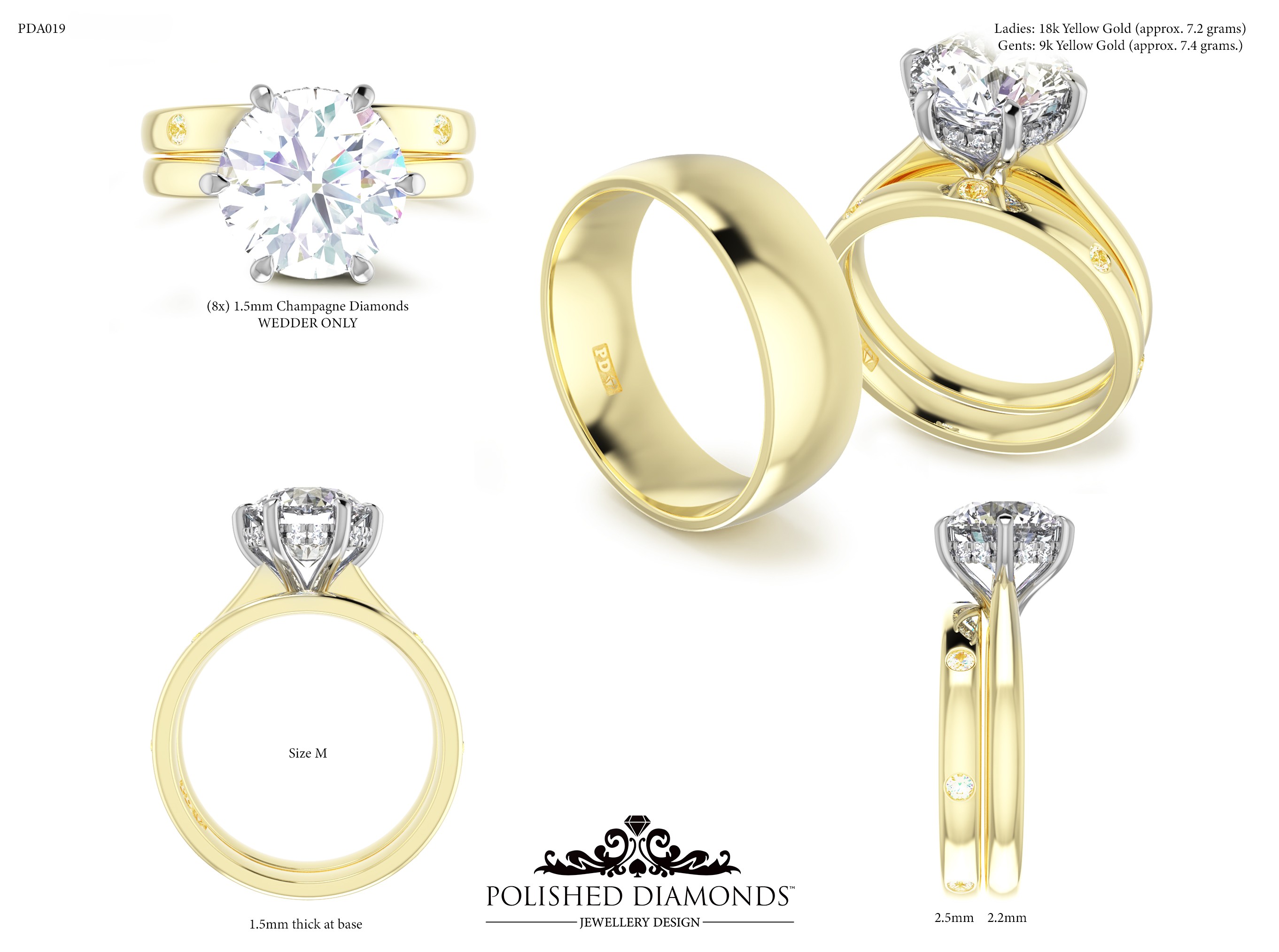 Ladys Wedding ring – PDA019