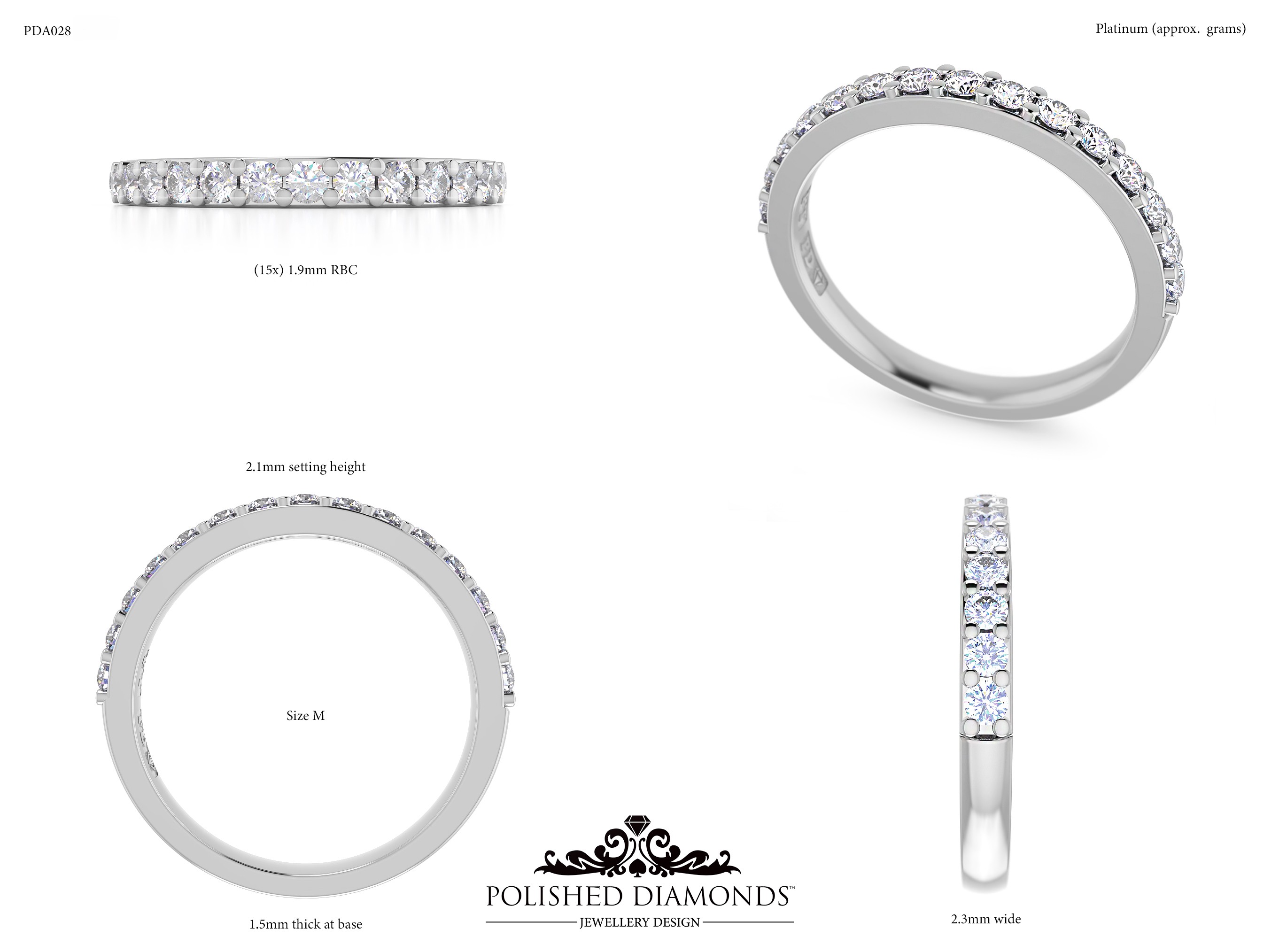 Ladys Wedding ring – PDA028