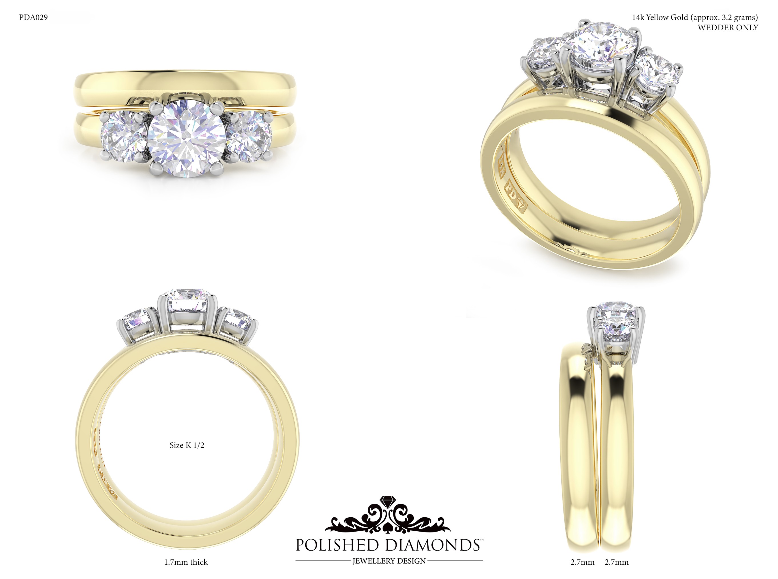 Ladys Wedding ring – PDA029