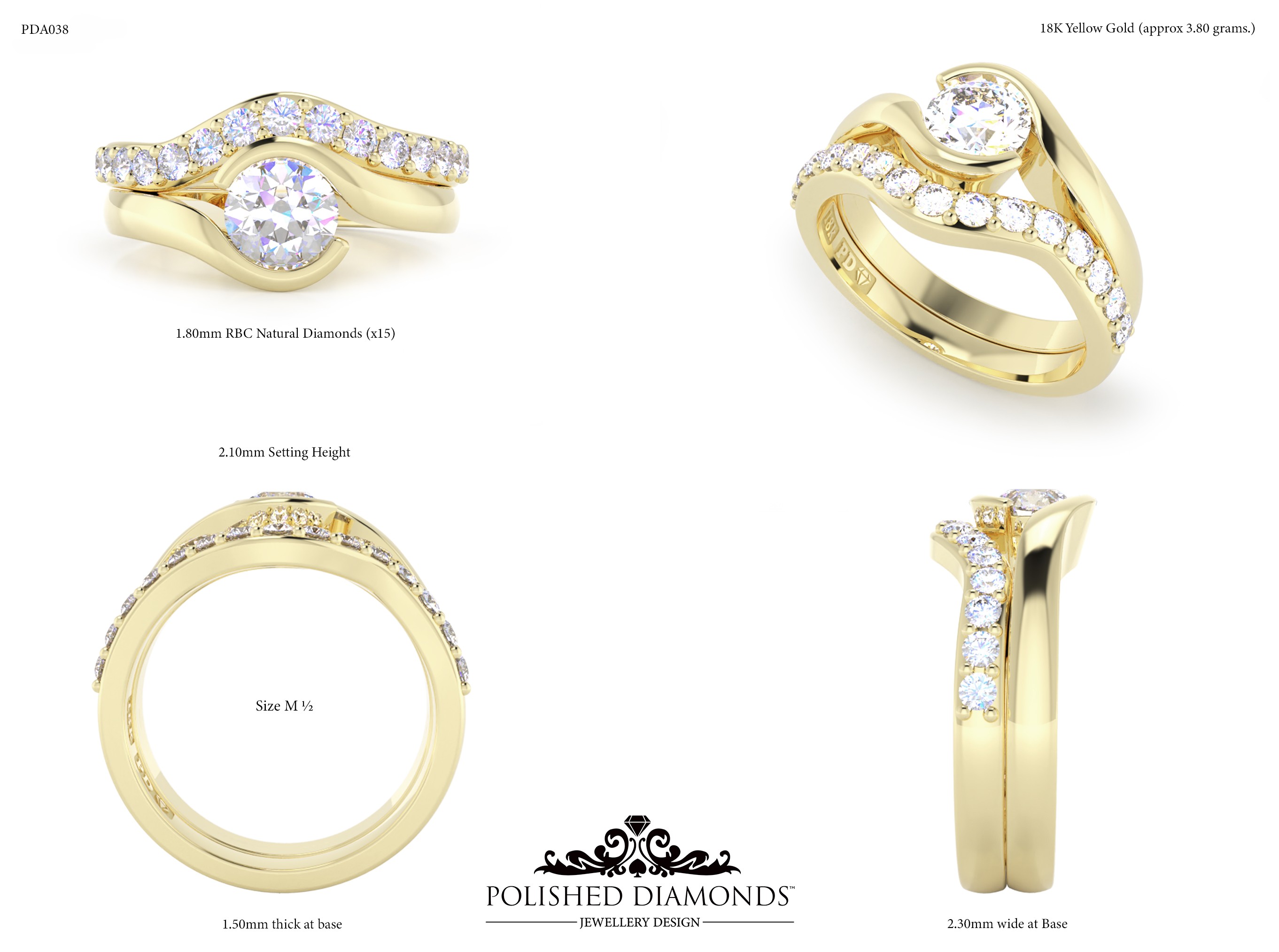 Ladys Wedding ring – PDA038