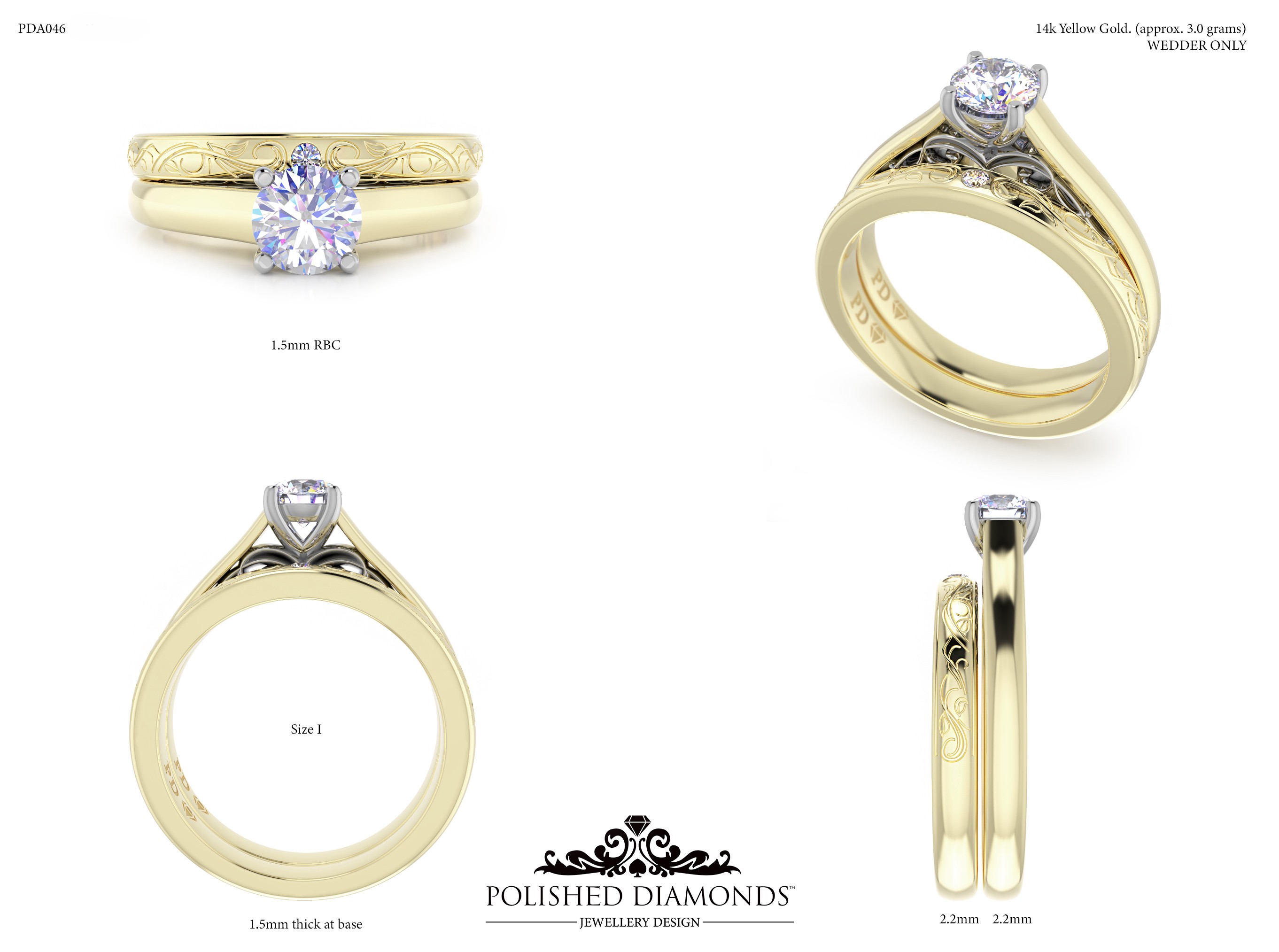 Ladys Wedding ring – PDA046