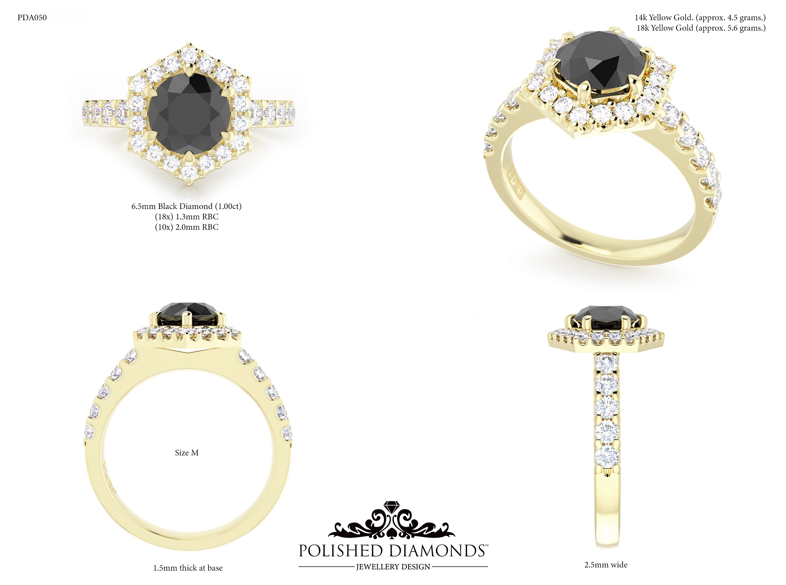 Round Halo ring – PDA050