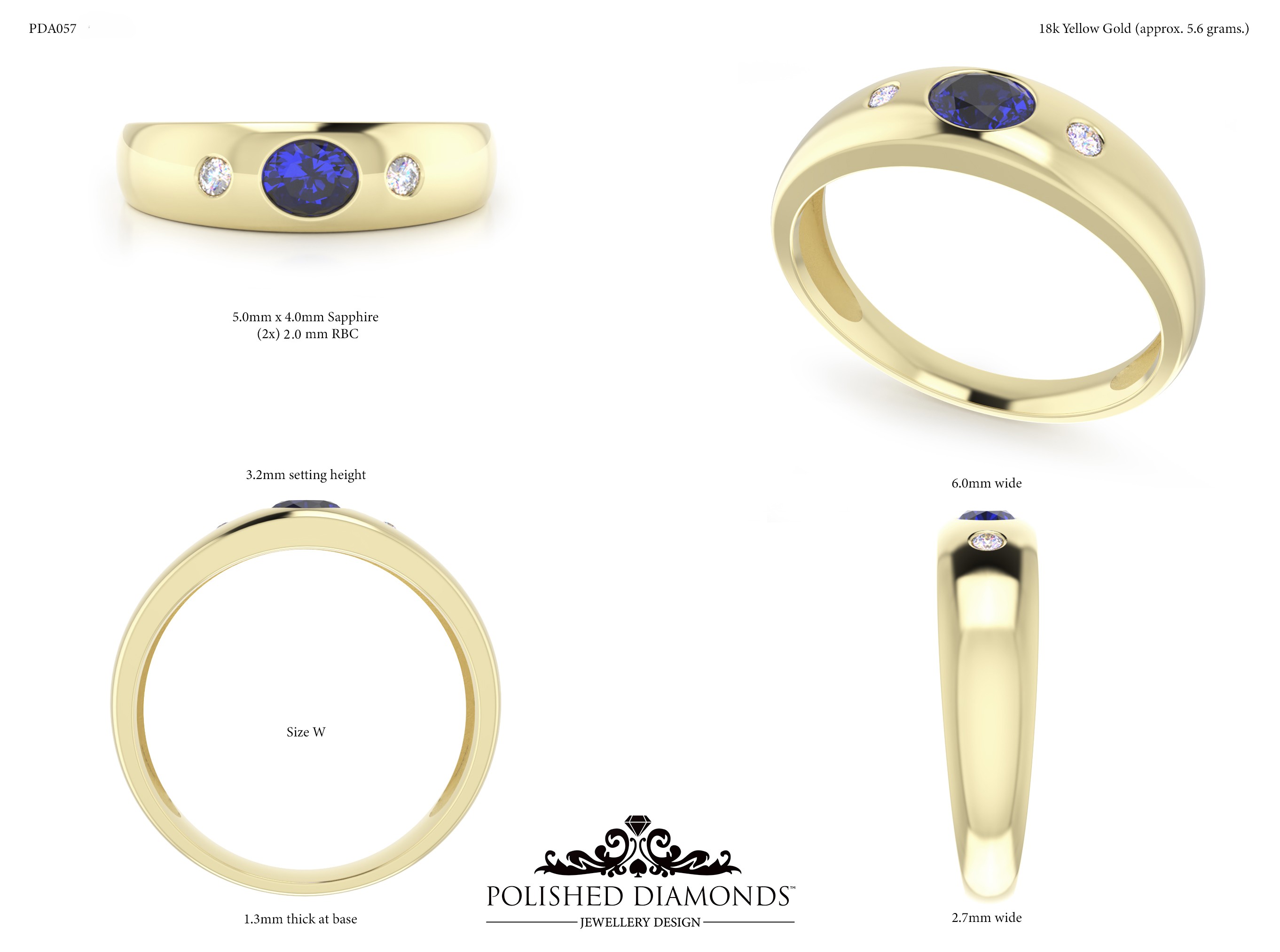 Oval Trilogy ring – PDA057