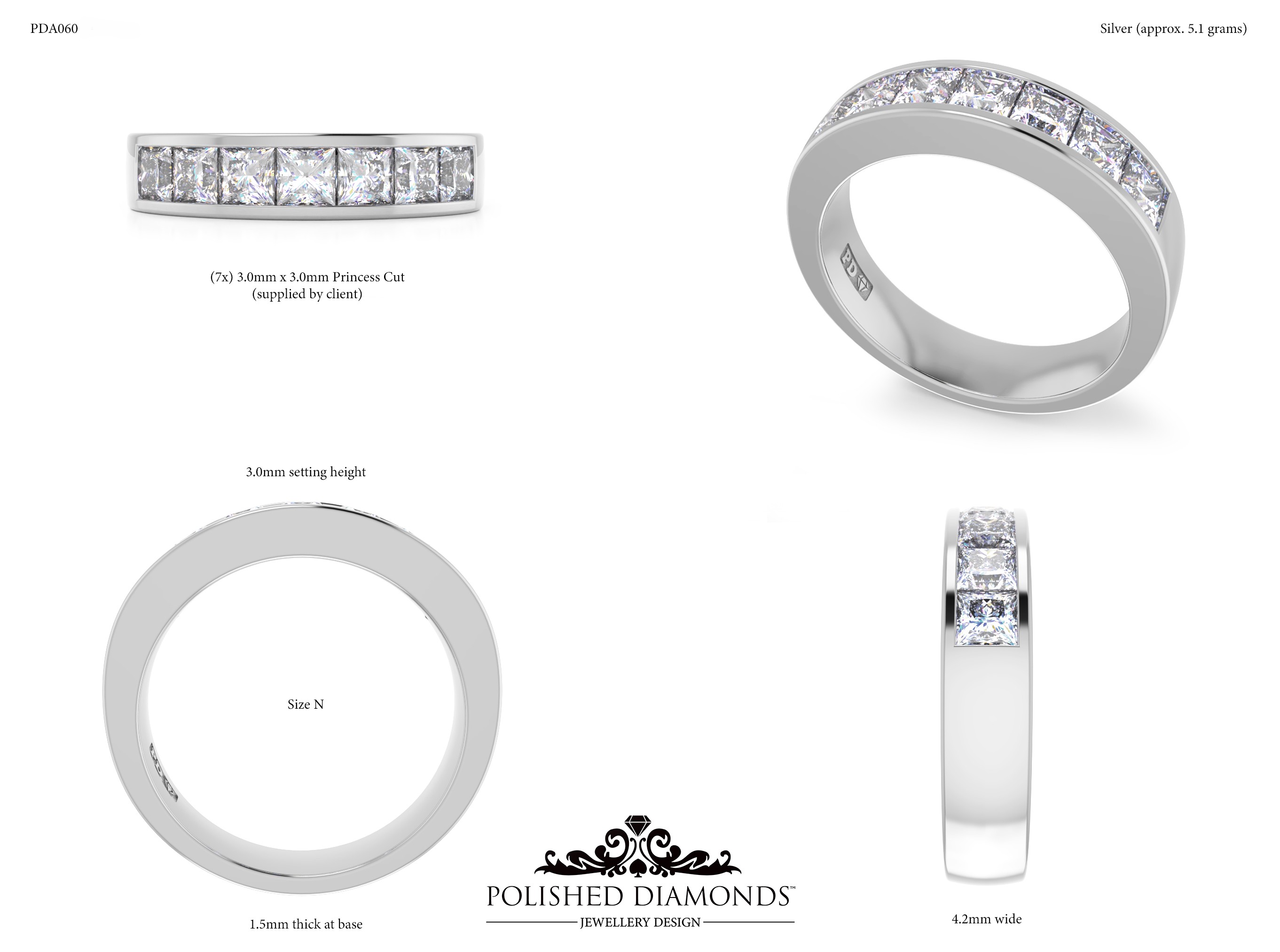 Ladys Wedding ring – PDA060