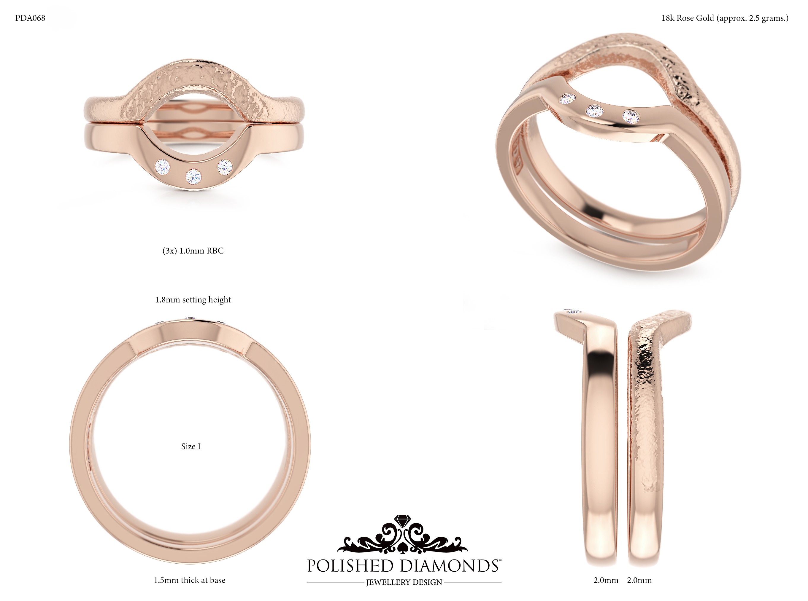 Ladys Wedding ring – PDA068