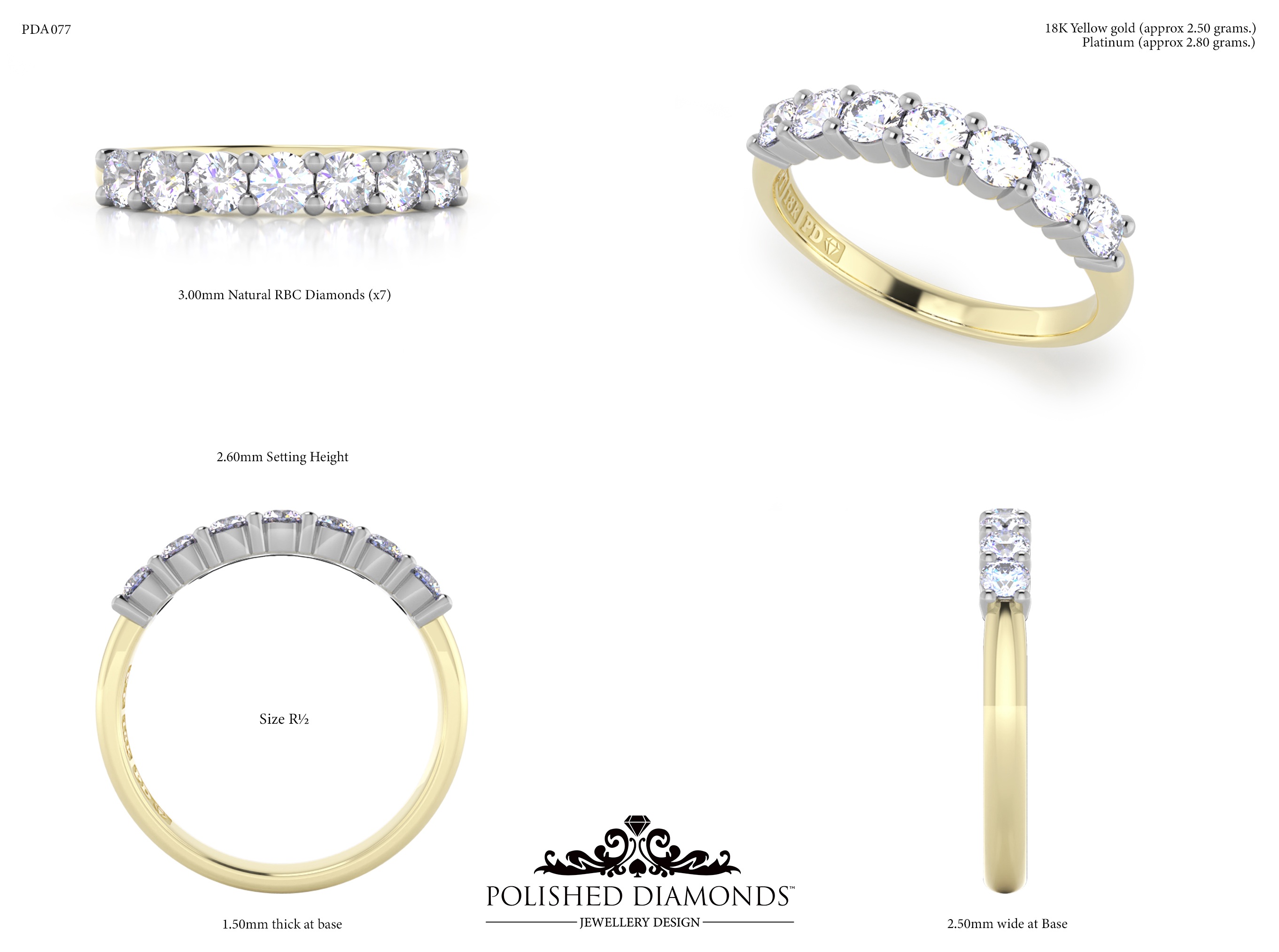 Ladys Wedding ring – PDA077
