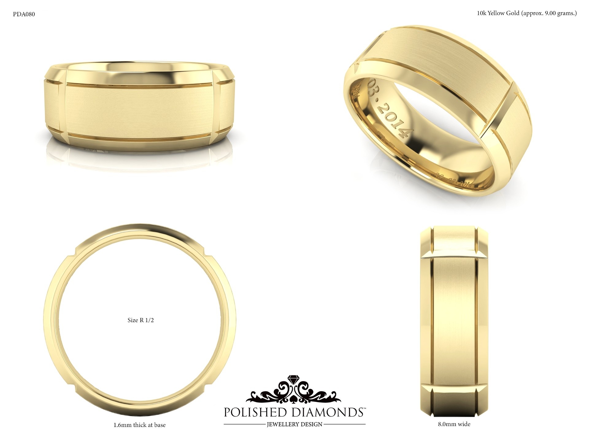 Gents Wedding ring – PDA080