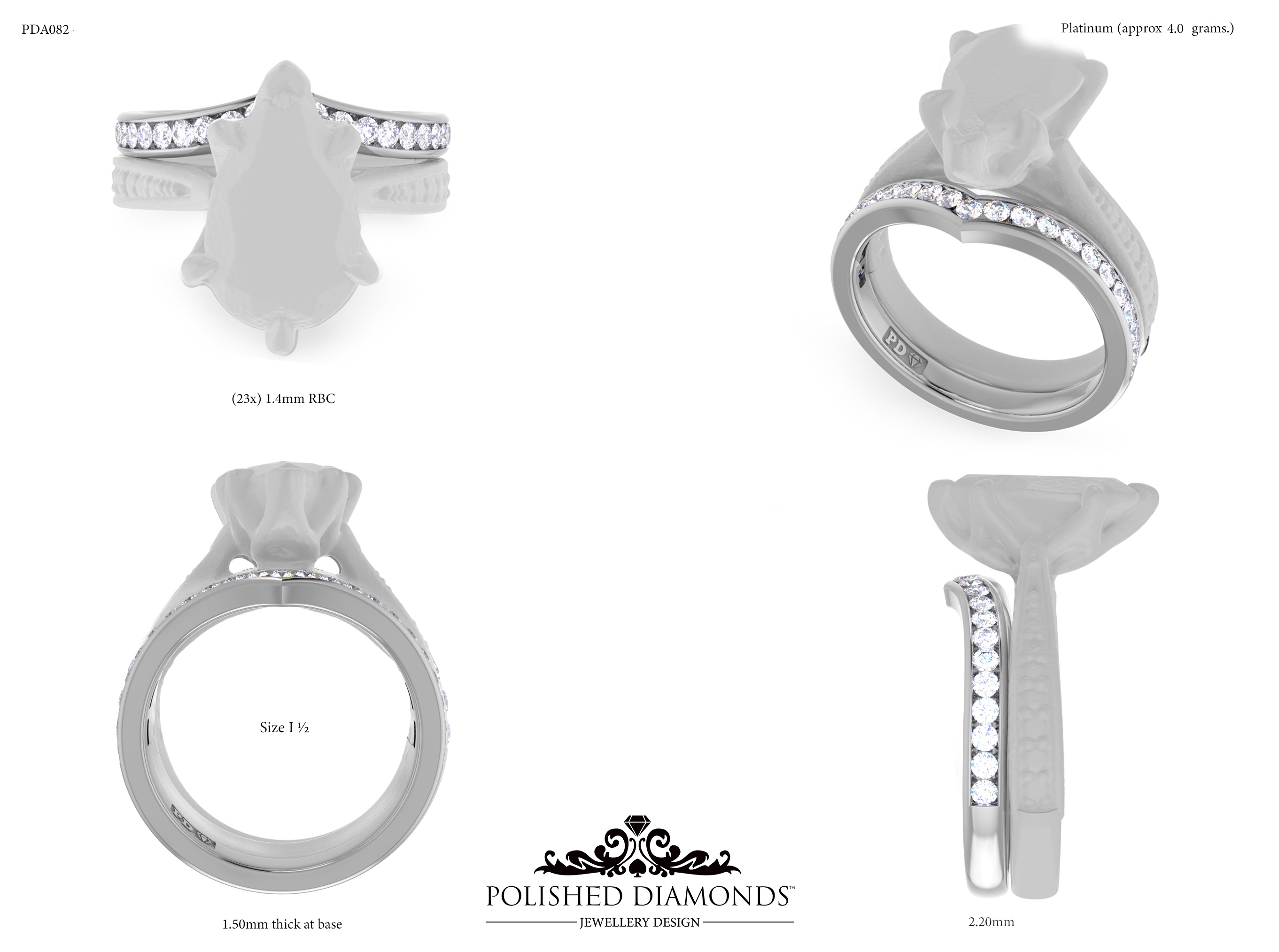 Ladys Wedding ring – PDA082