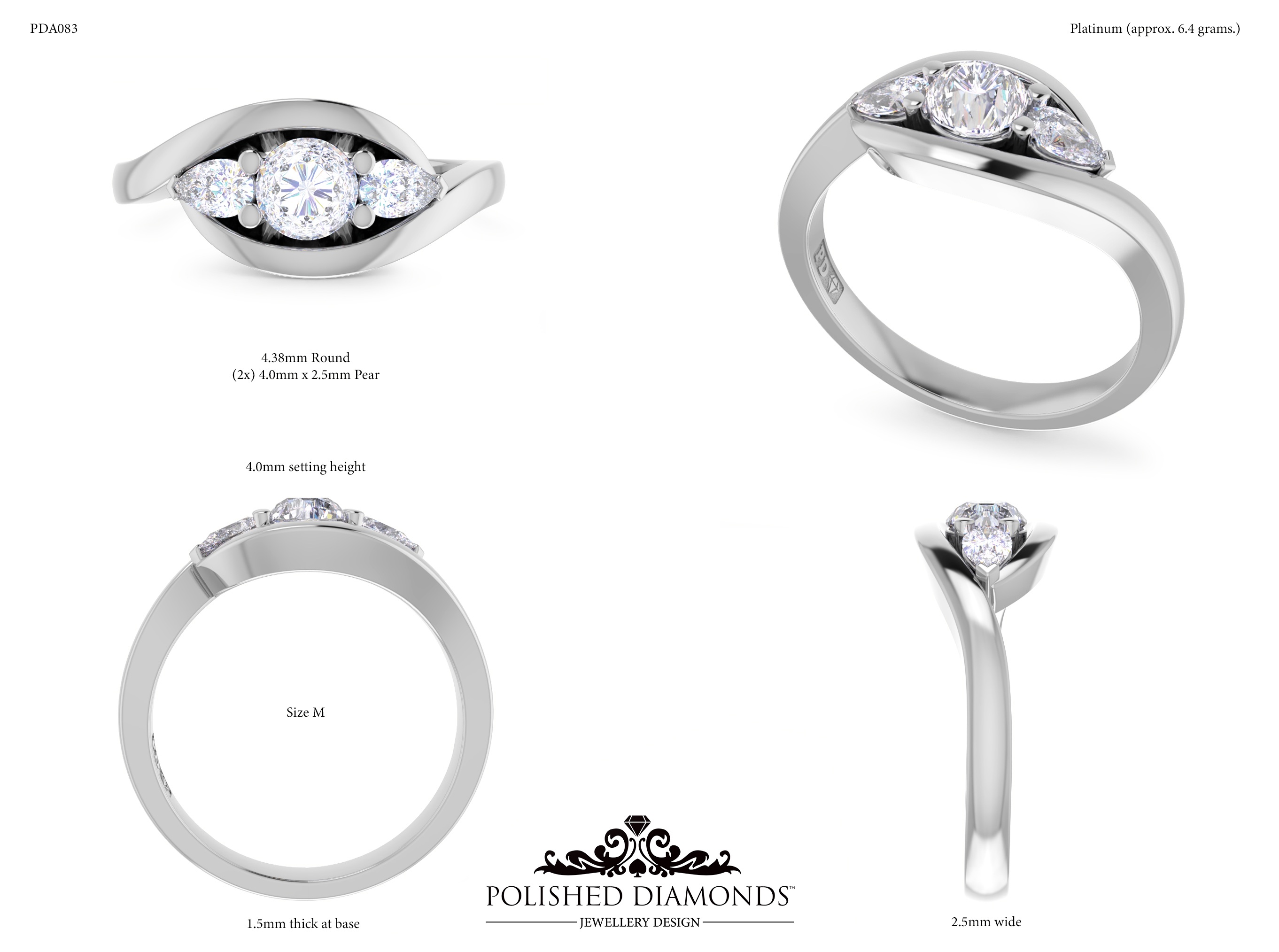 Round Trilogy ring – PDA083