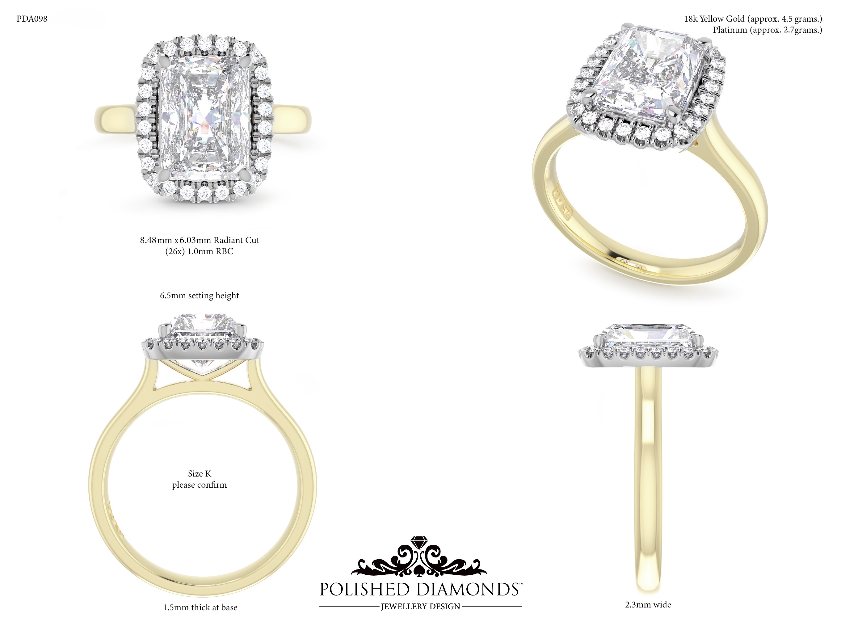 Radiant Halo ring – PDA098V2