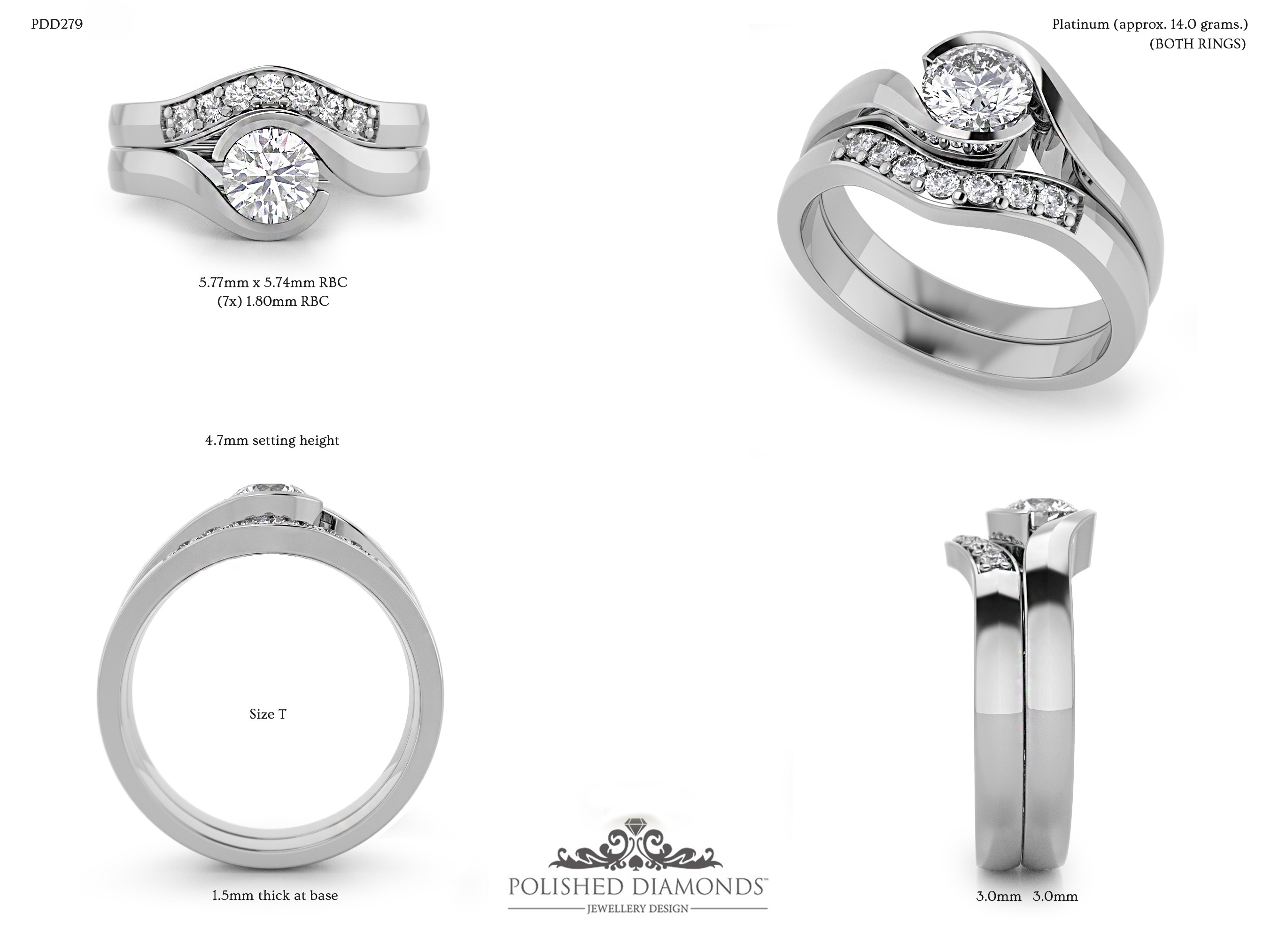 Ladys Wedding ring – PDD00279