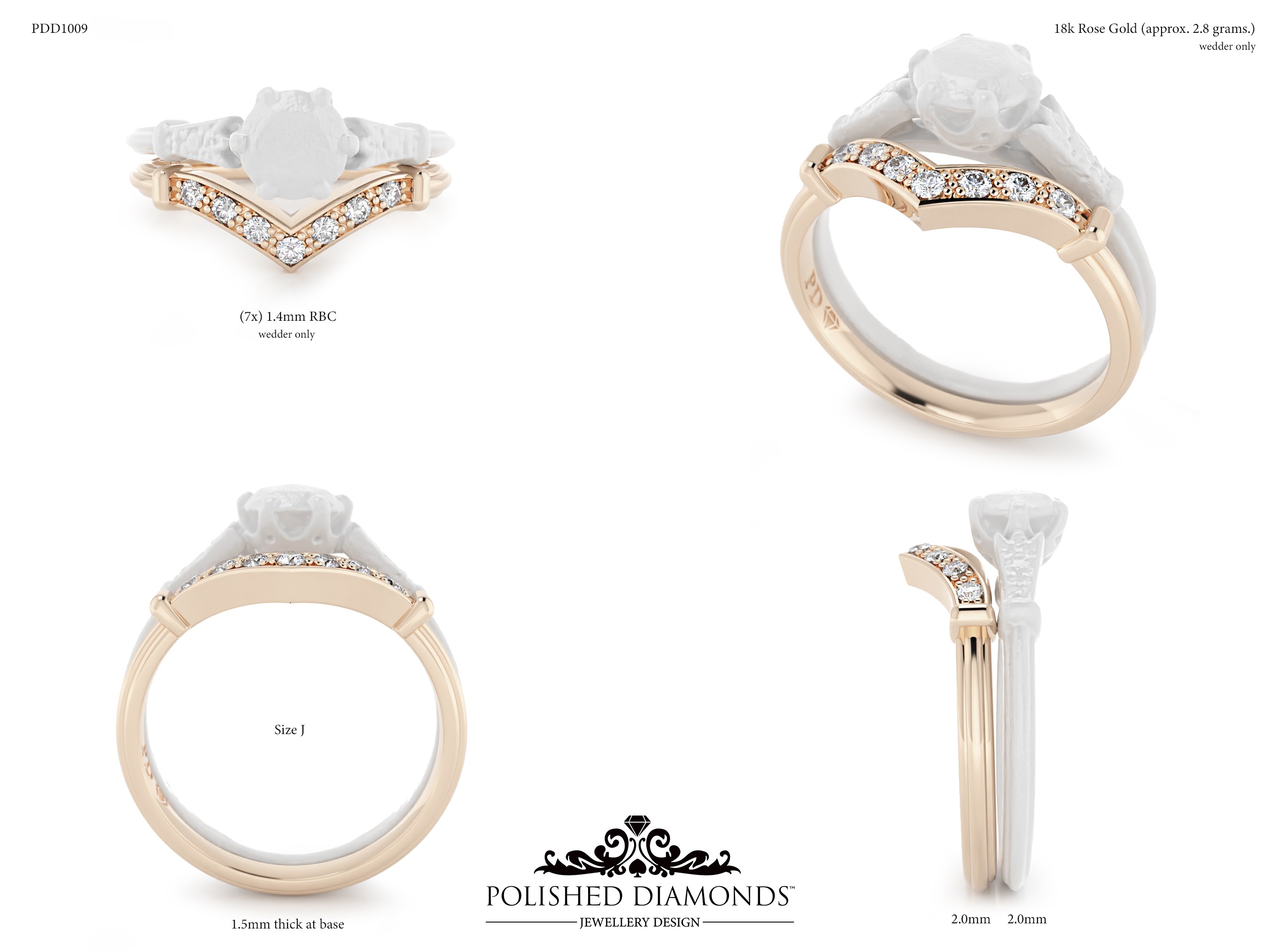 Ladys Wedding ring – PDD1009