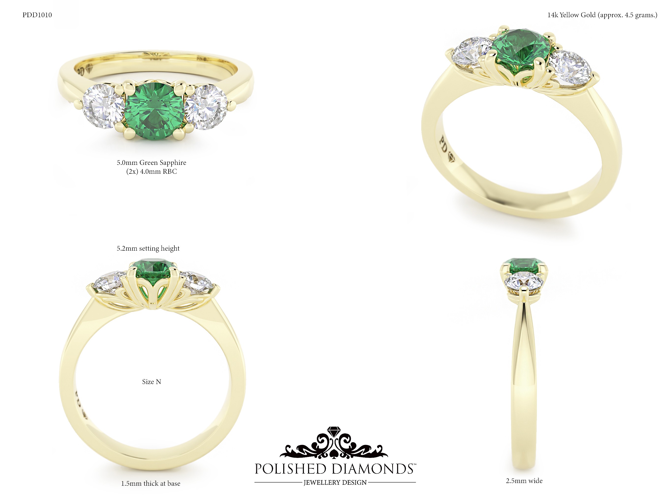 Round Trilogy ring – PDD1010