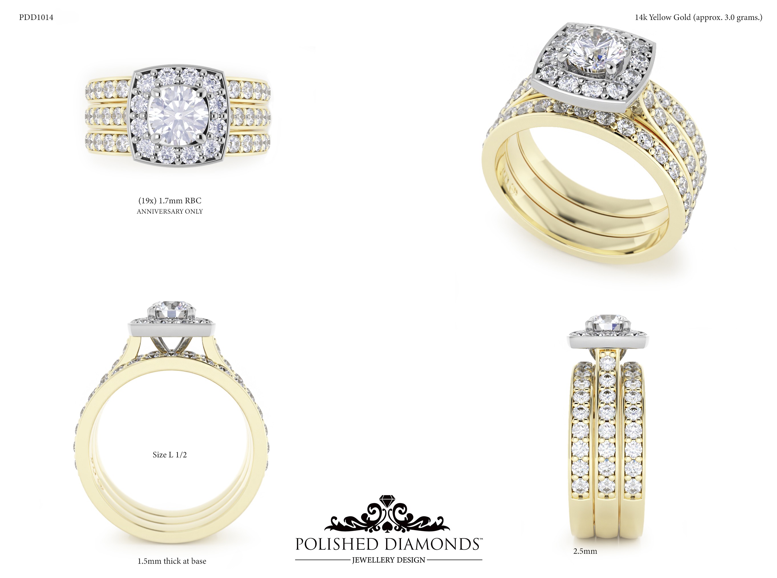 Ladys Wedding ring – PDD1014