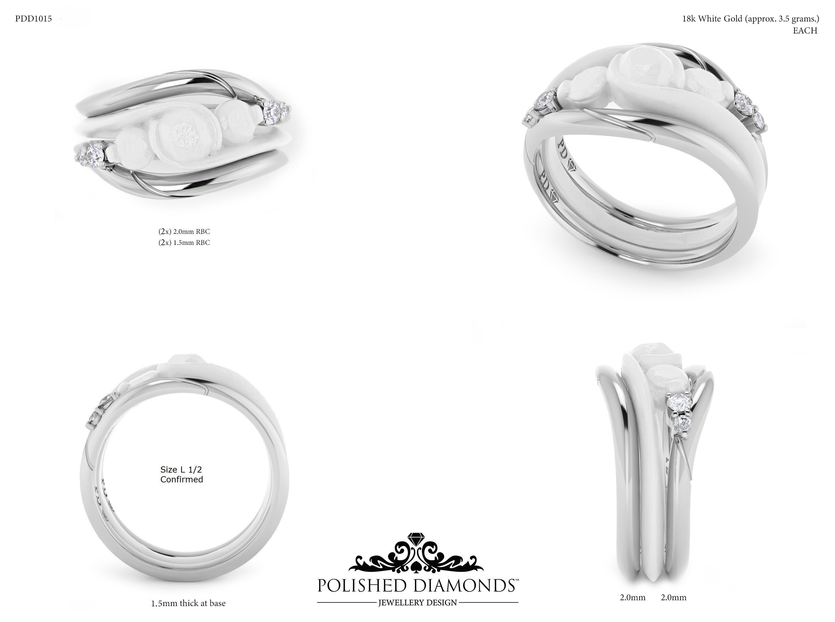 Ladys Wedding ring – PDD1015