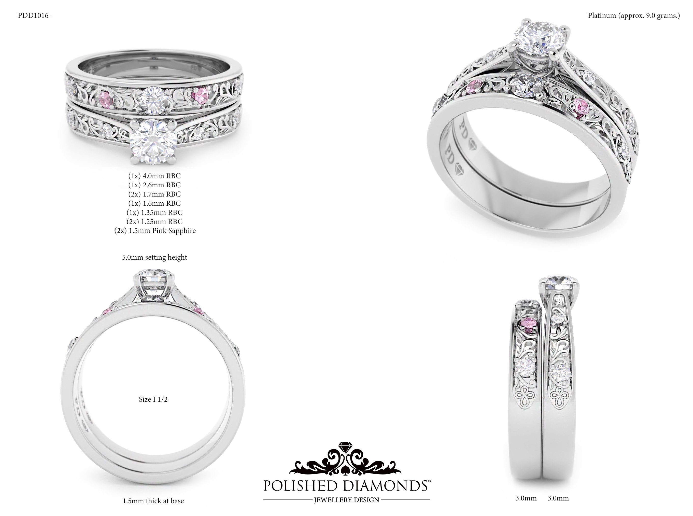 Ladys Wedding ring – PDD1016