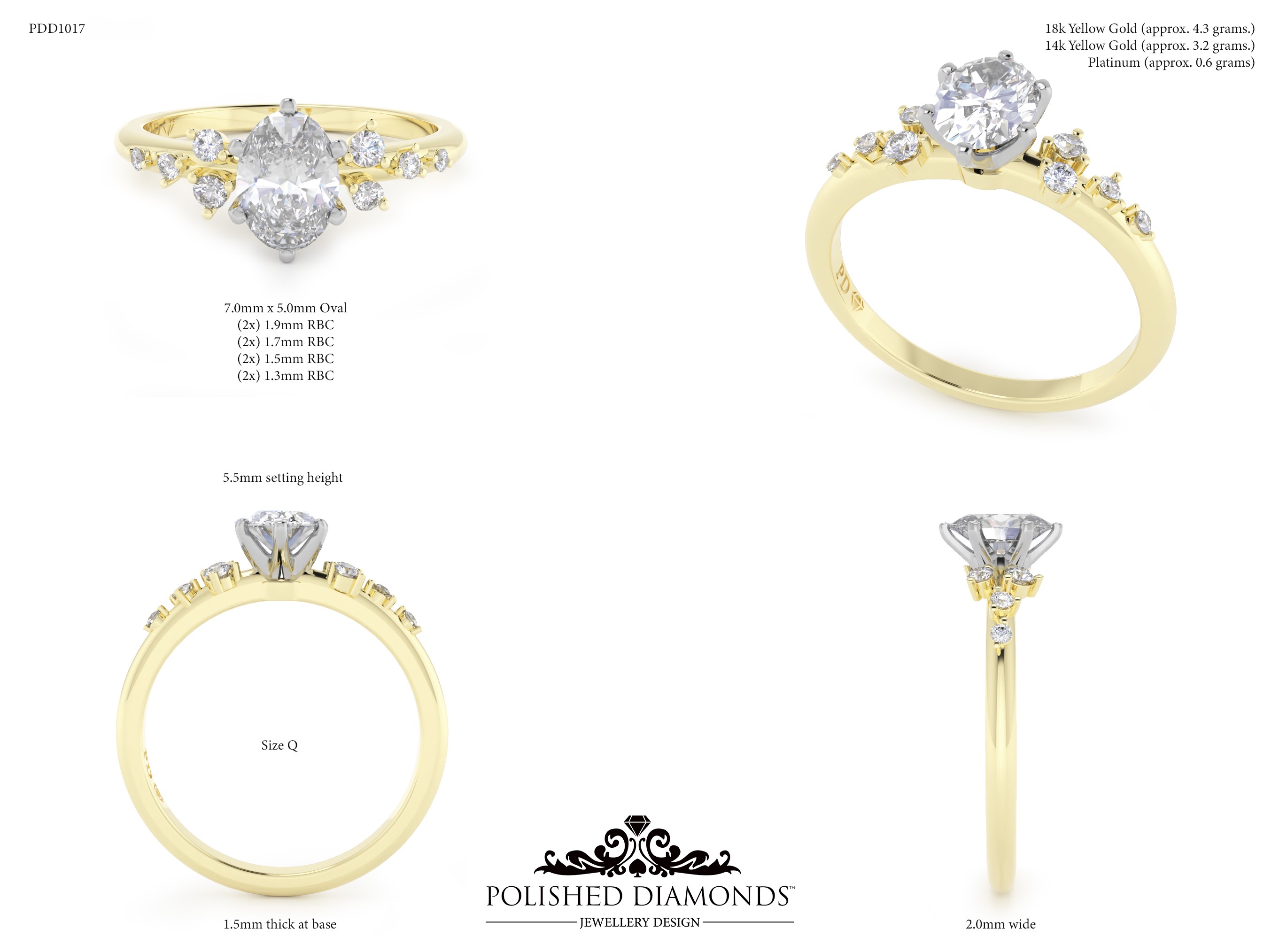 Oval Solitaire ring – PDD1017