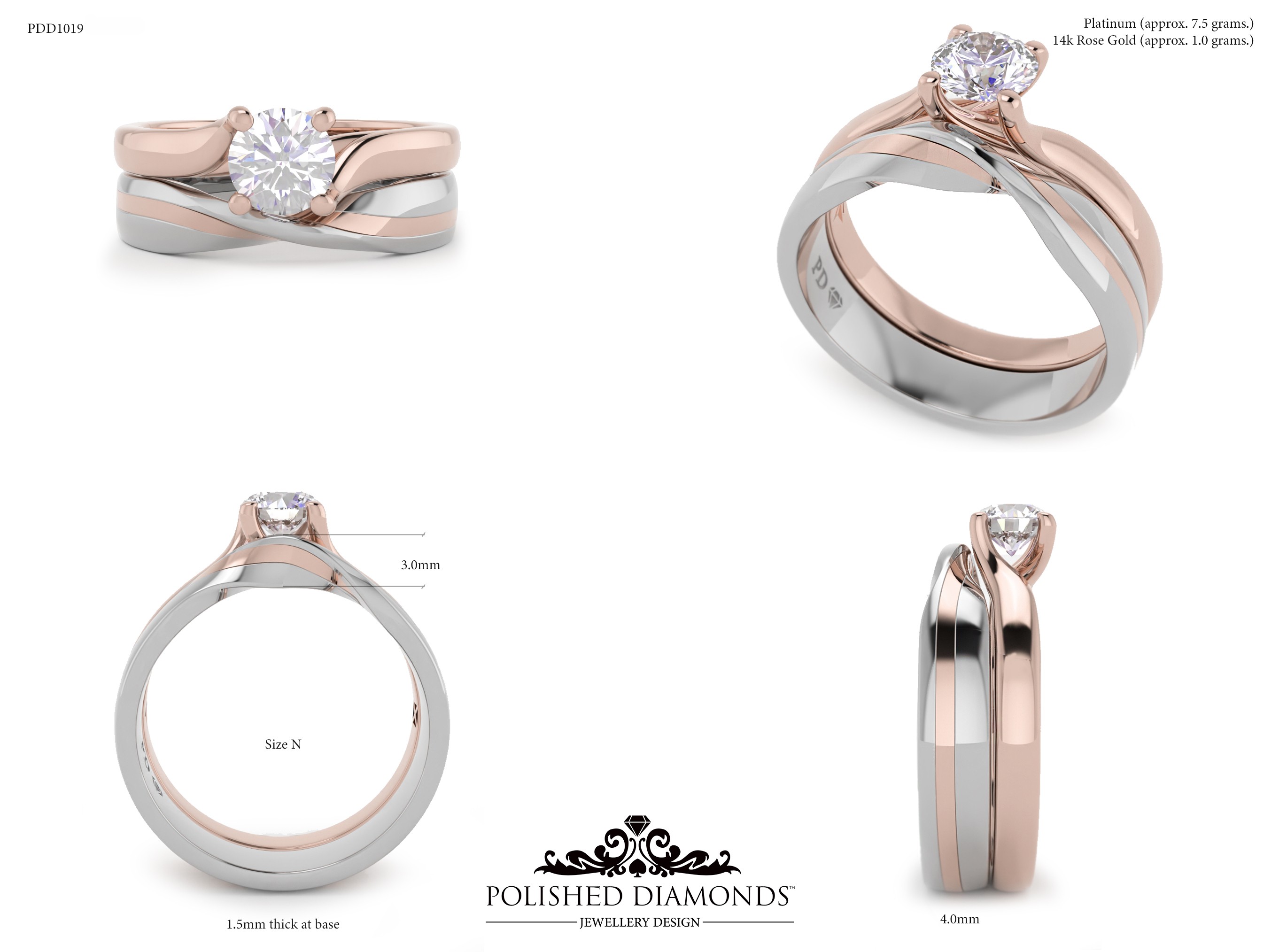 Ladys Wedding ring – PDD1019