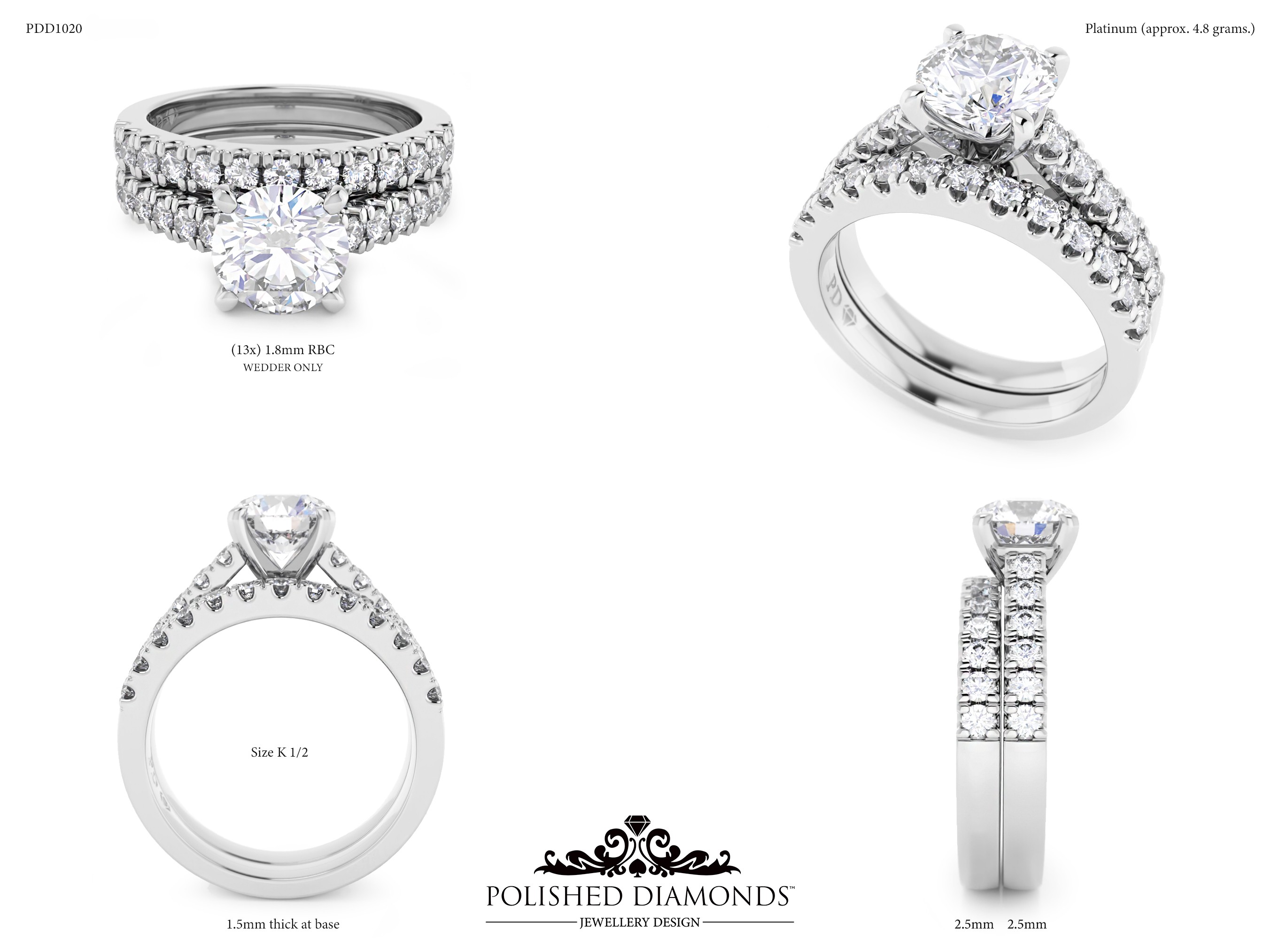 Ladys Wedding ring – PDD1020