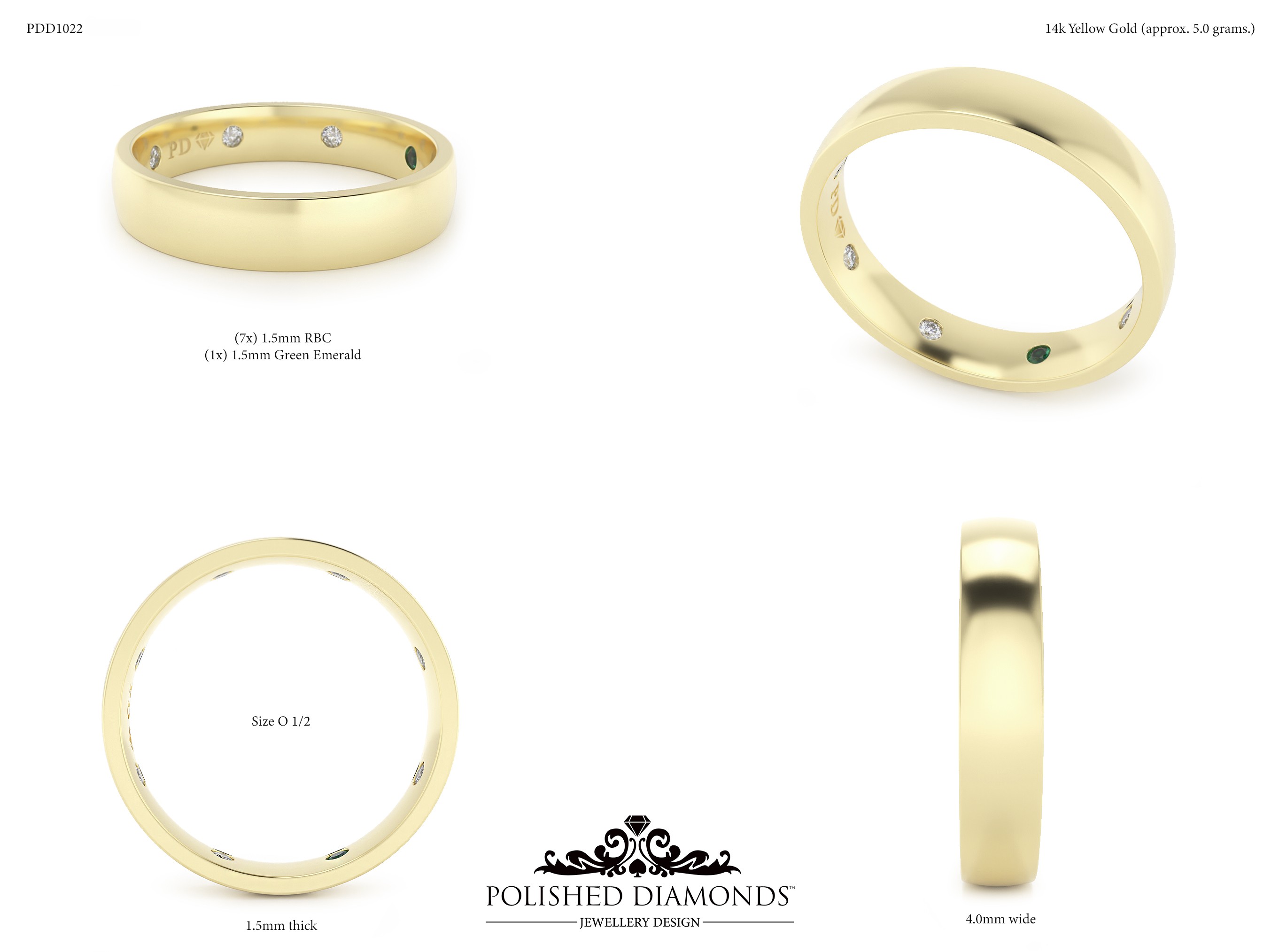 Gents Wedding ring – PDD1022