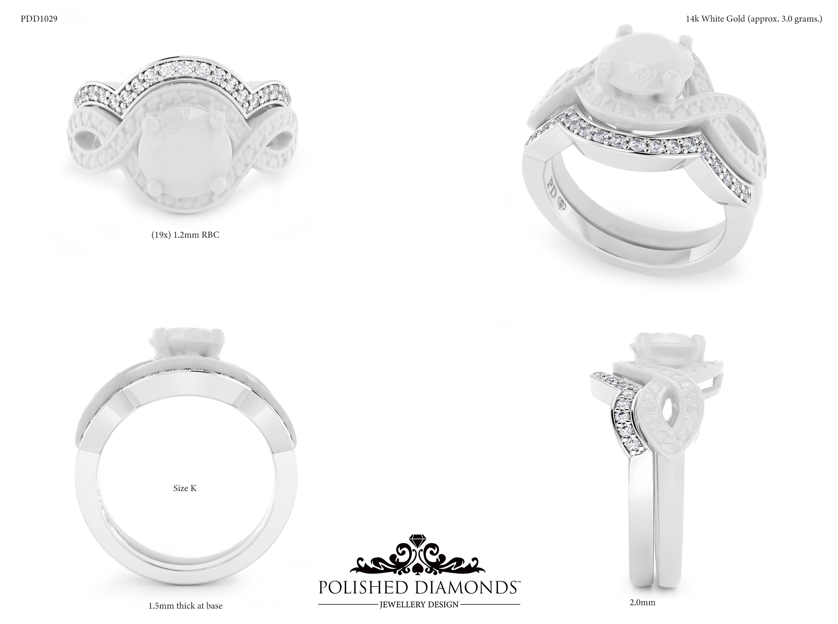 Ladys Wedding ring – PDD1029