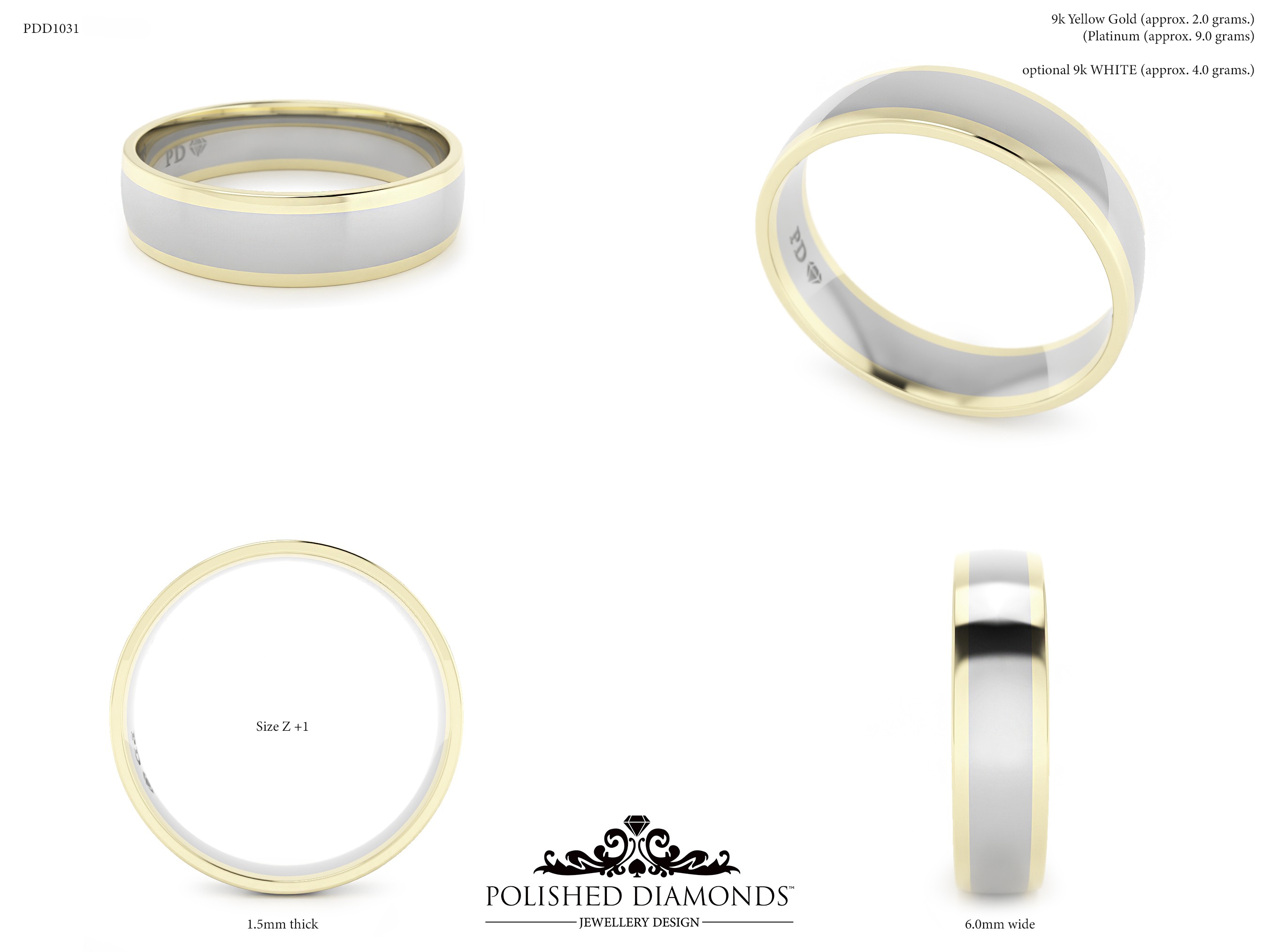 Gents Wedding ring – PDD1031