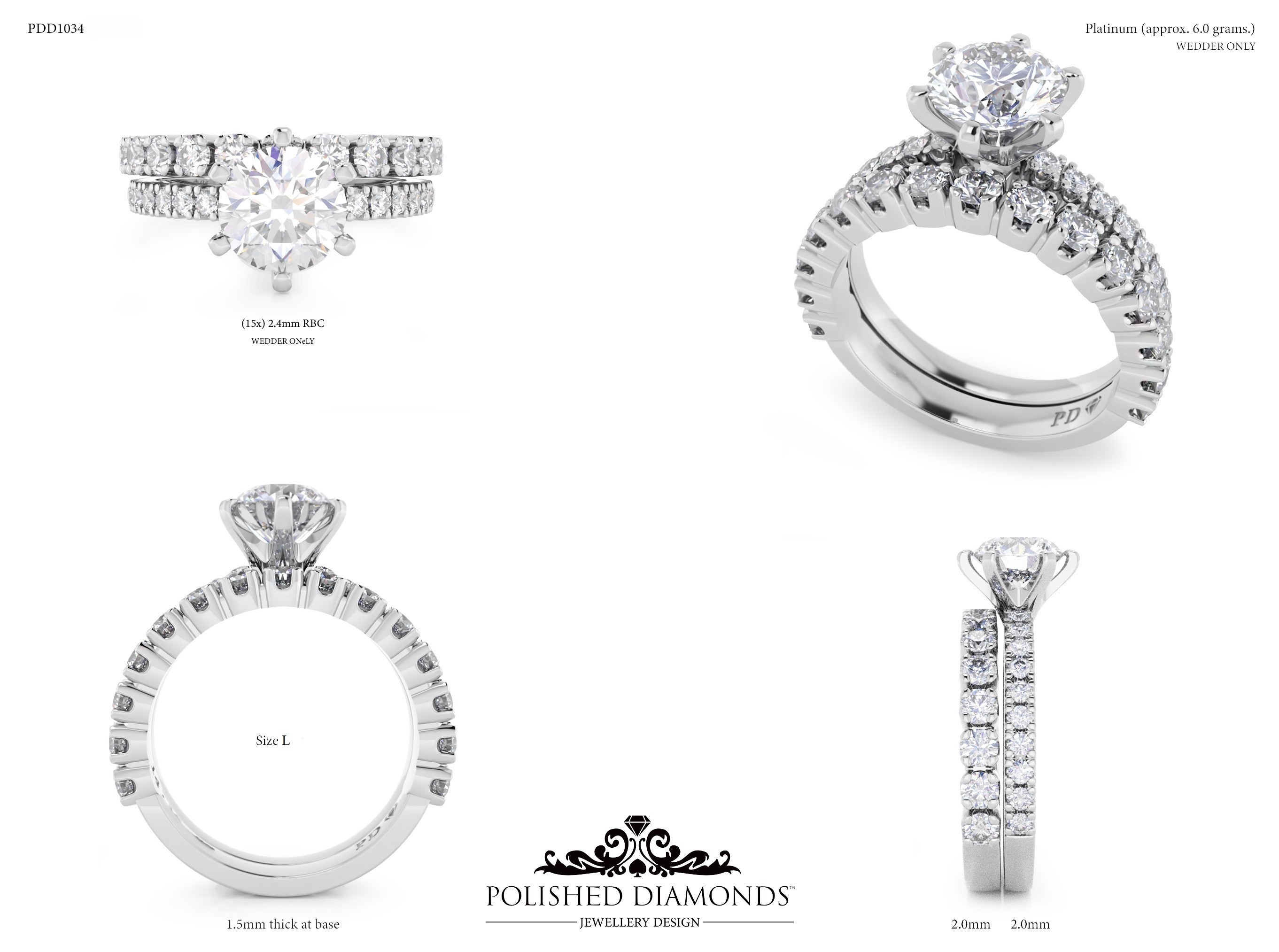 Ladys Wedding ring – PDD1034