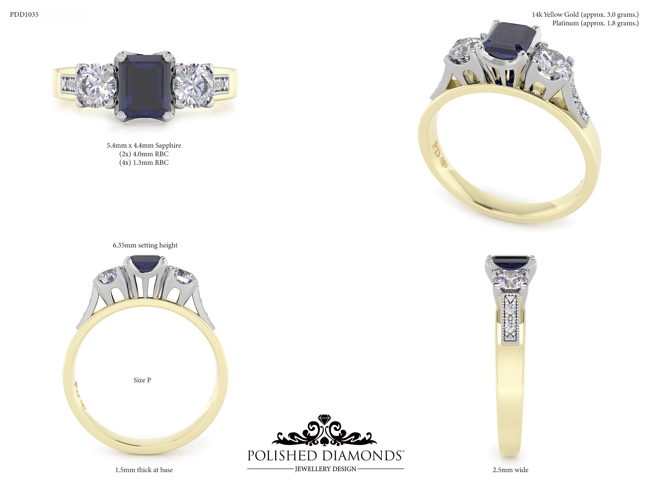 Emerald Trilogy ring – PDD1035