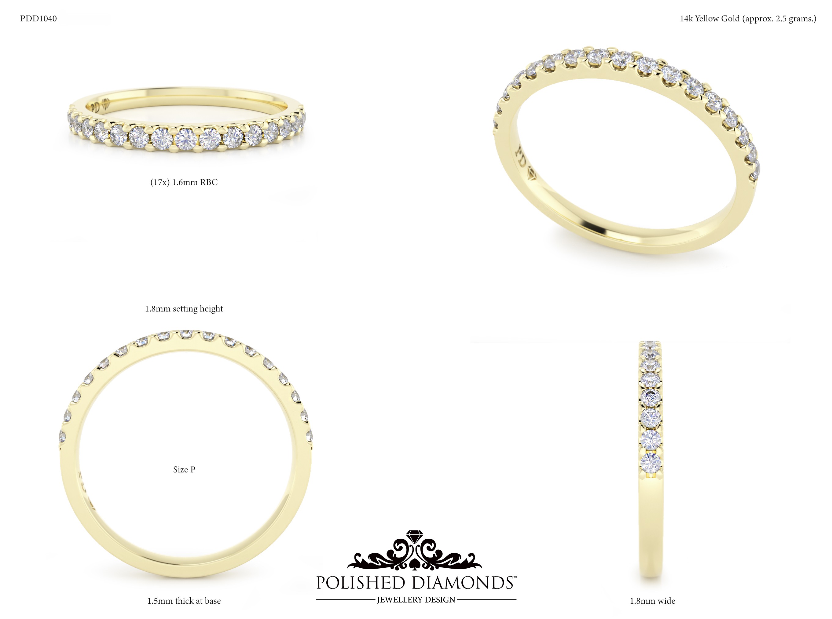 Ladys Wedding ring – PDD1040