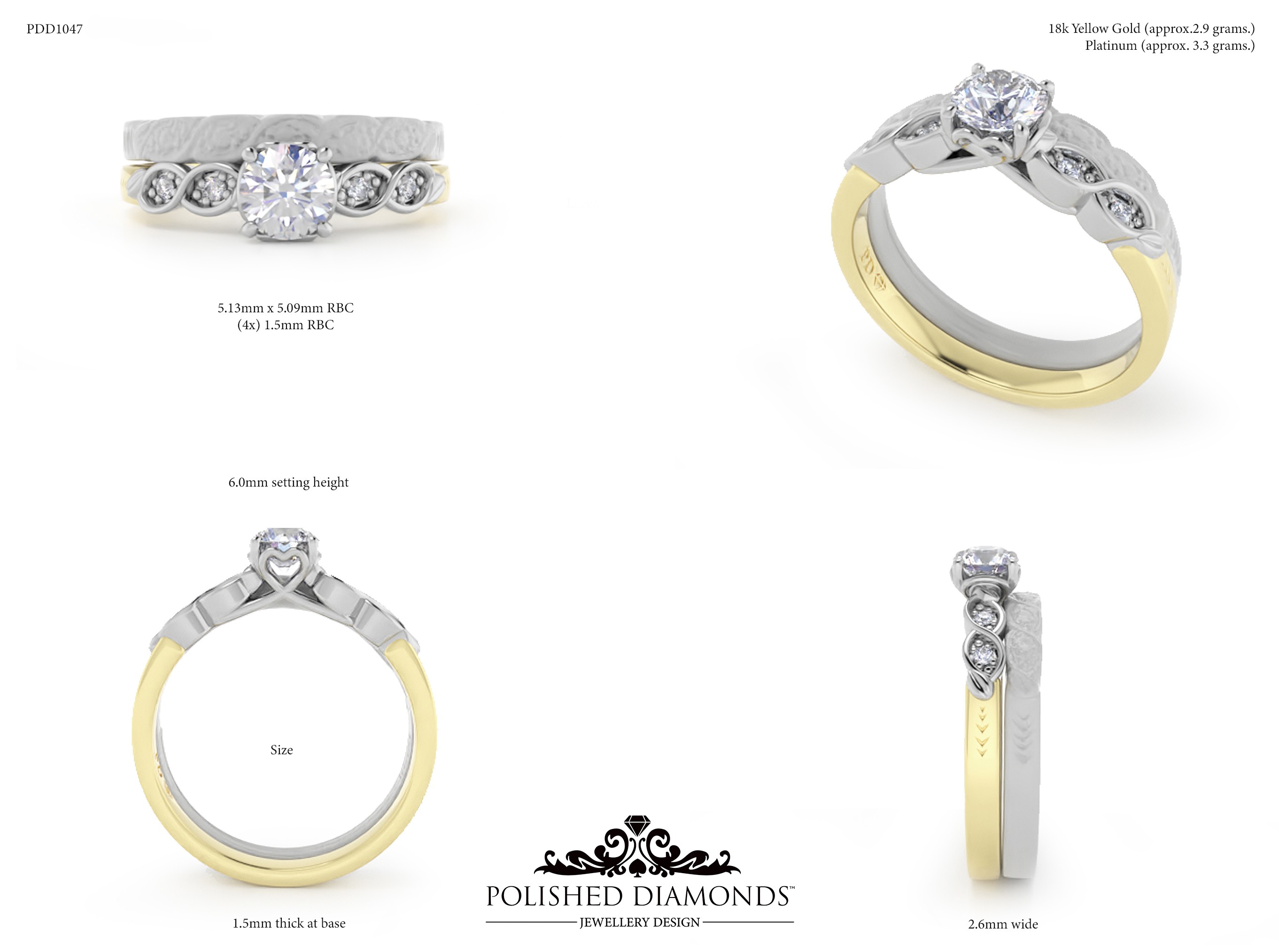 Round Solitaire ring – PDD1047