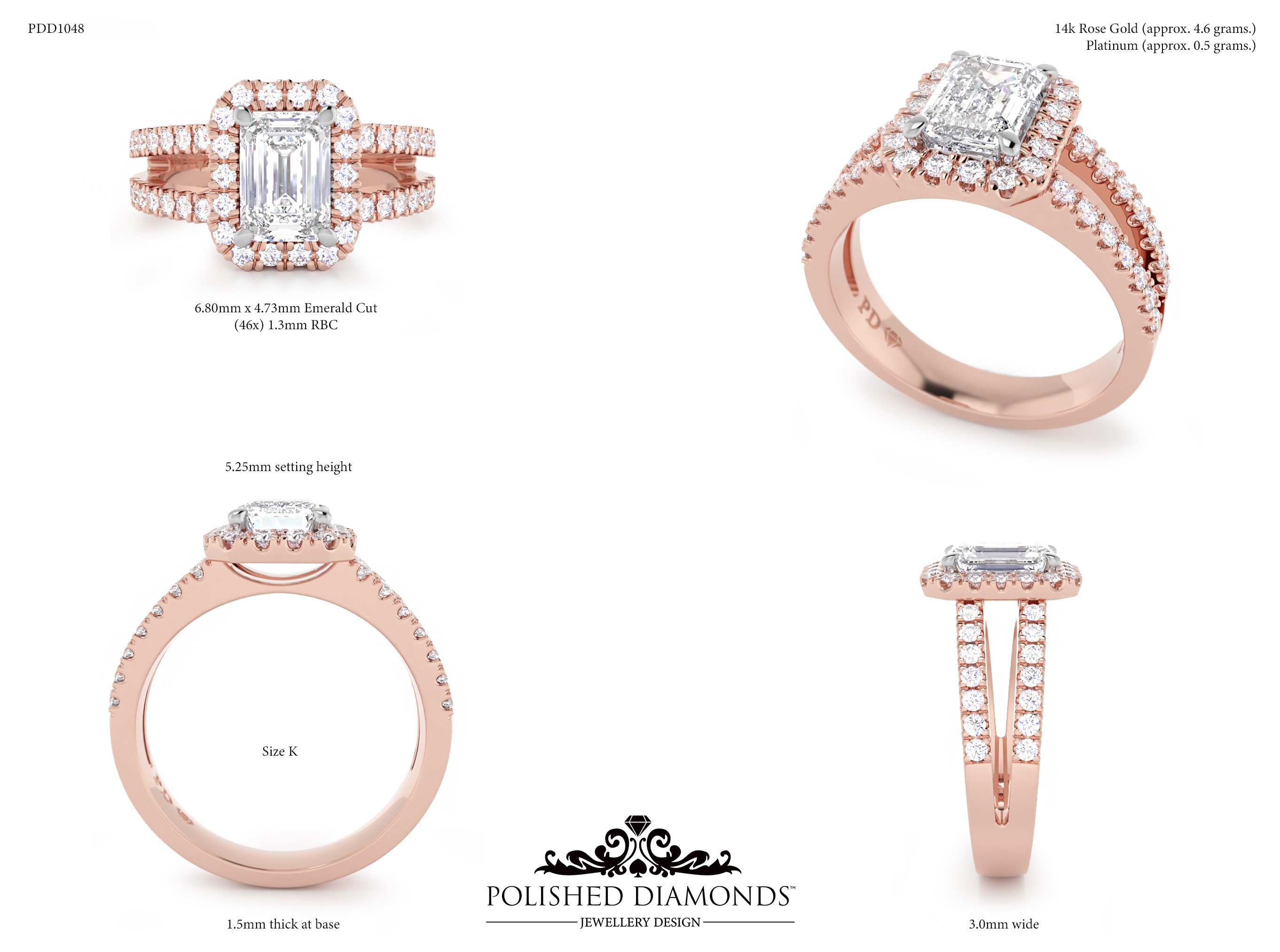 Emerald Halo ring – PDD1048