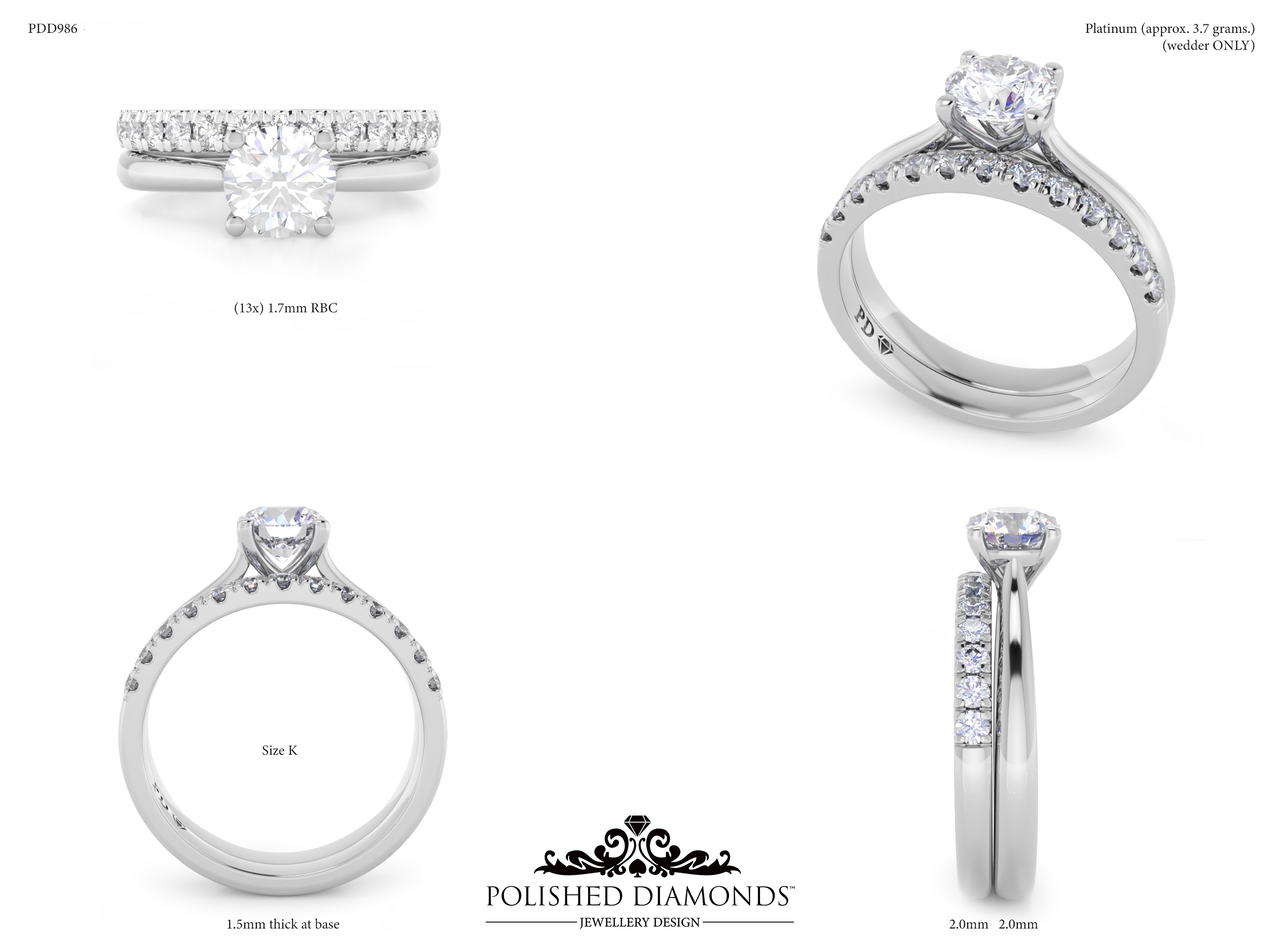 Ladys Wedding ring – PDD1053