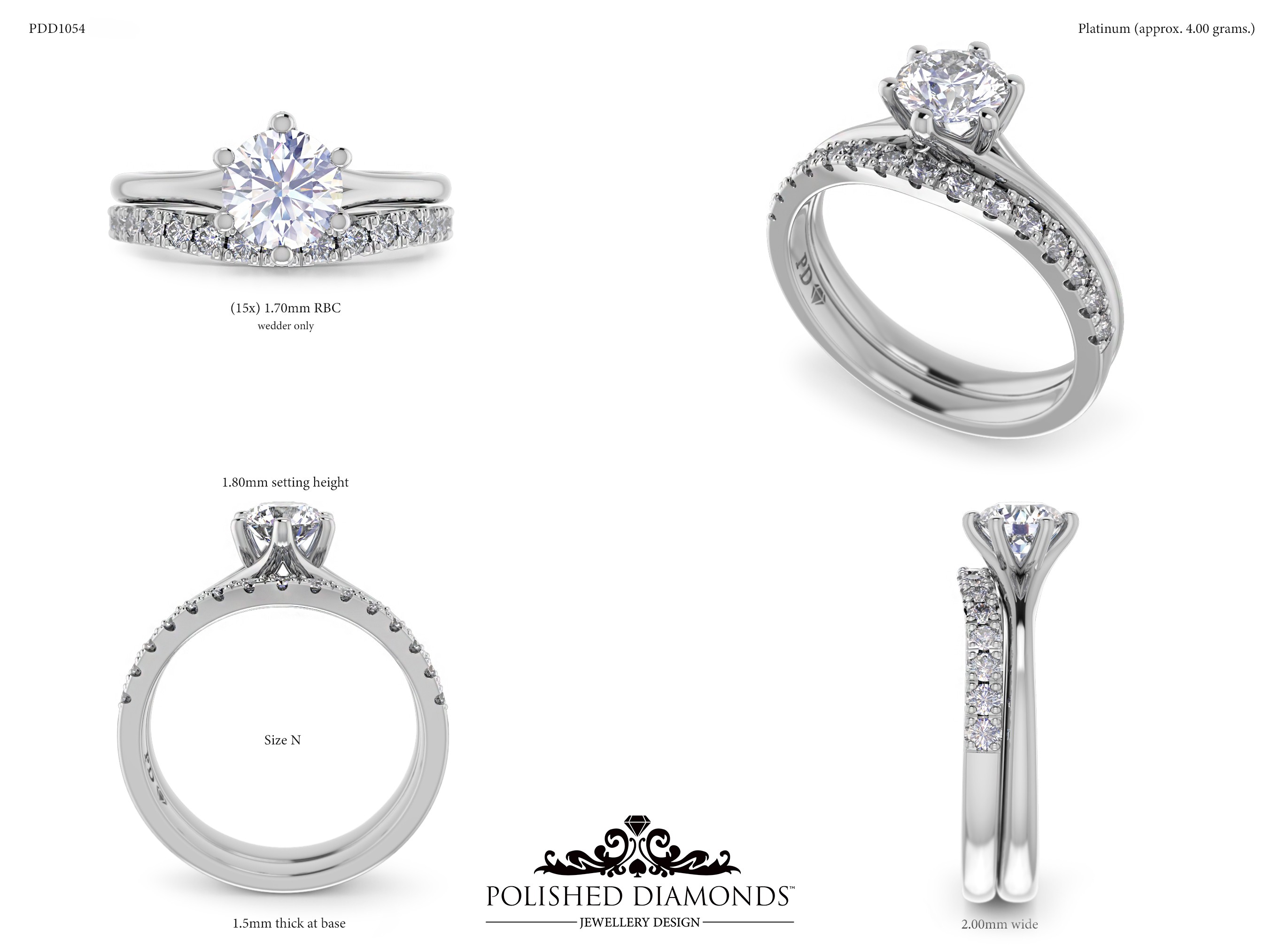 Ladys Wedding ring – PDD1054