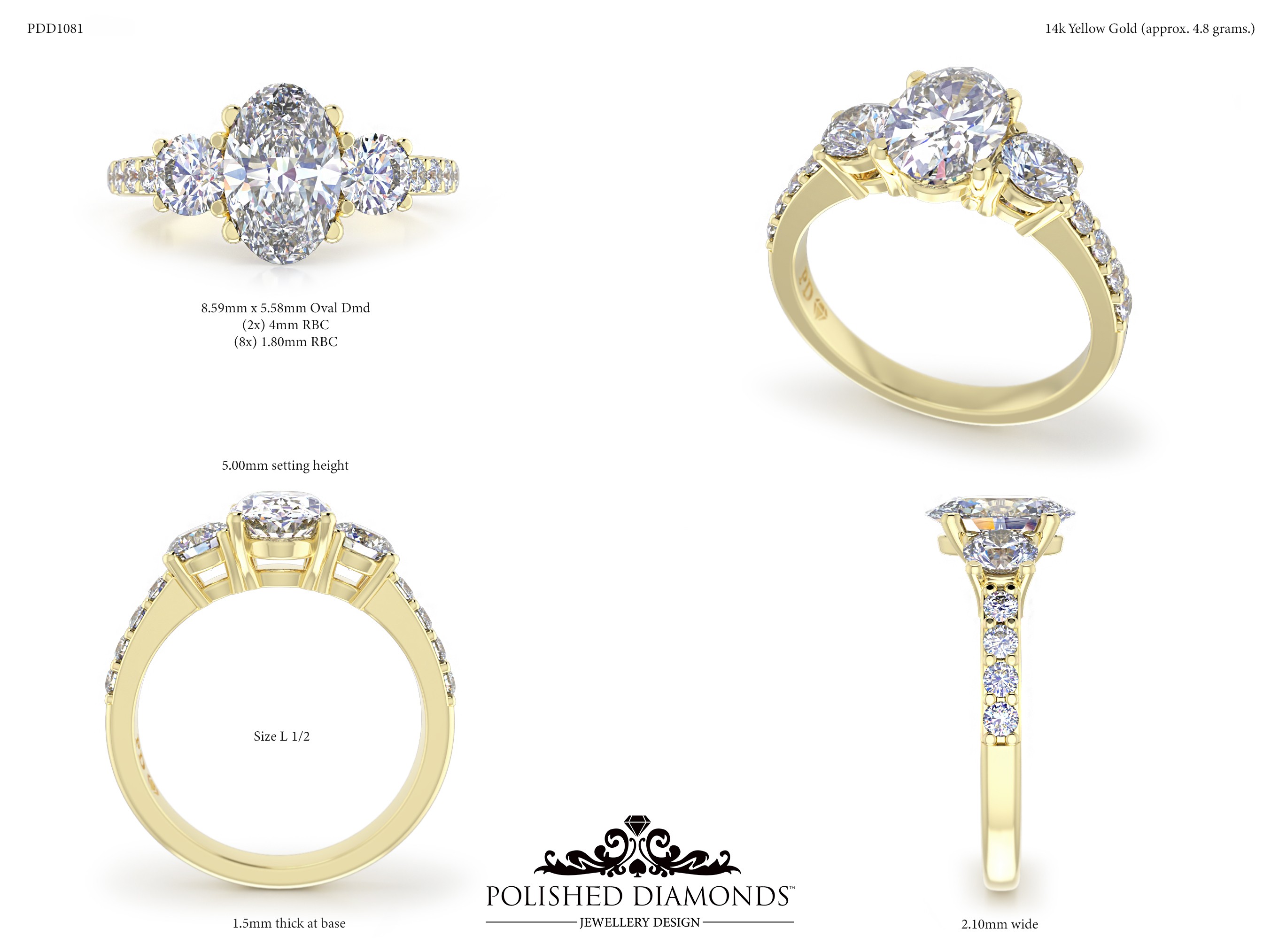 Oval Trilogy ring – PDD1081
