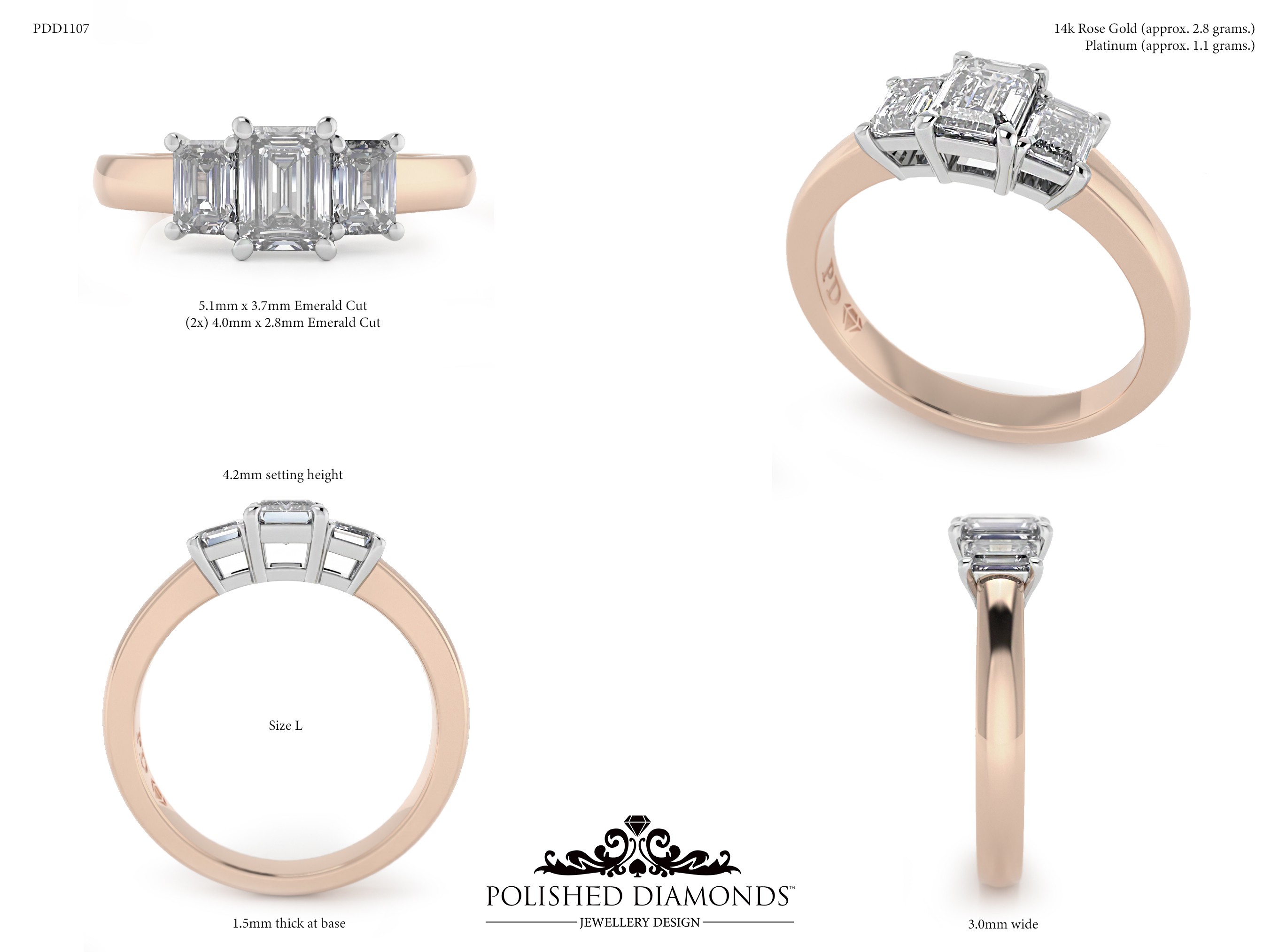 Emerald Trilogy ring – PDD1107