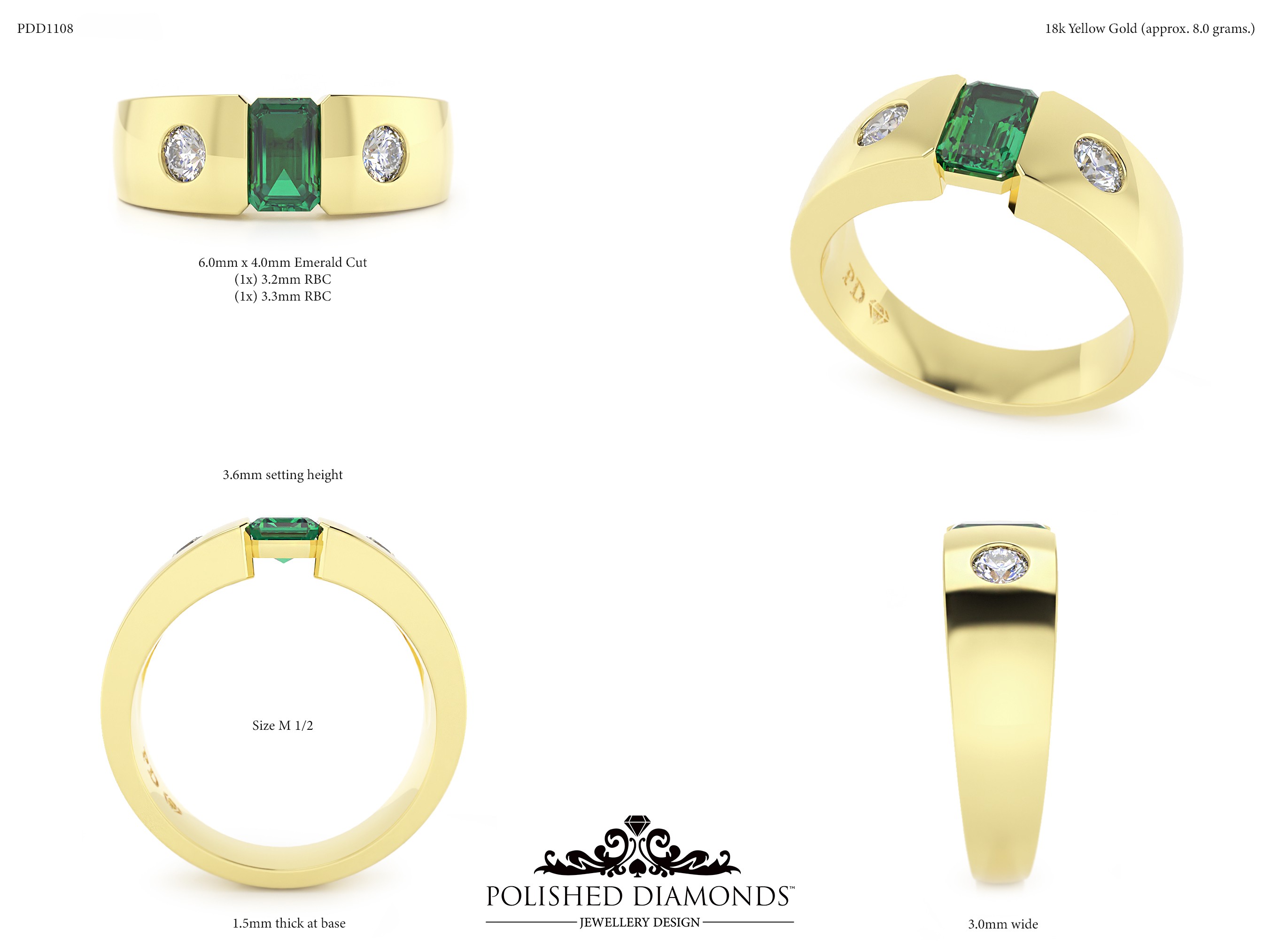 Emerald Trilogy ring – PDD1108