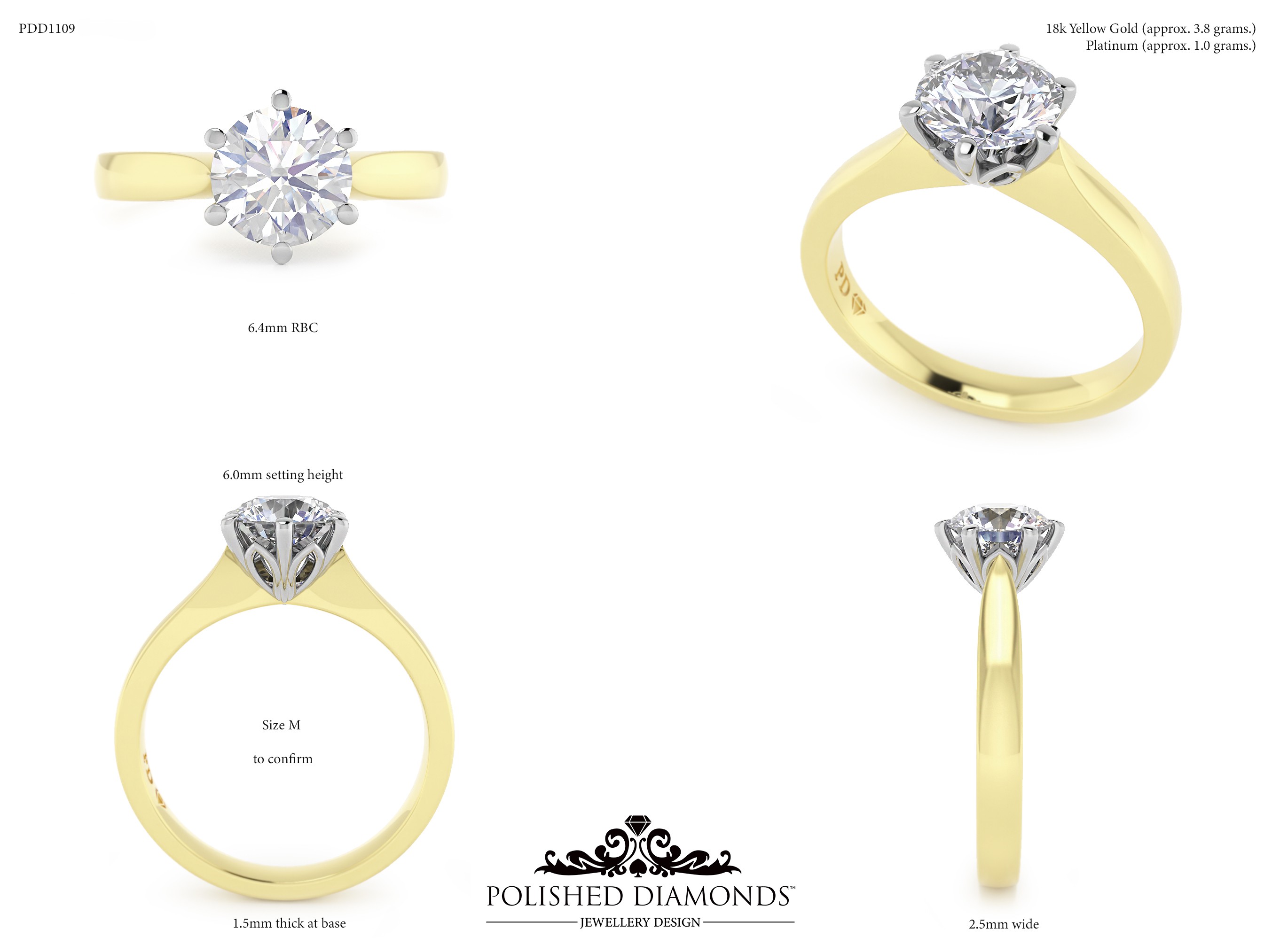 Round Solitaire ring – PDD1109