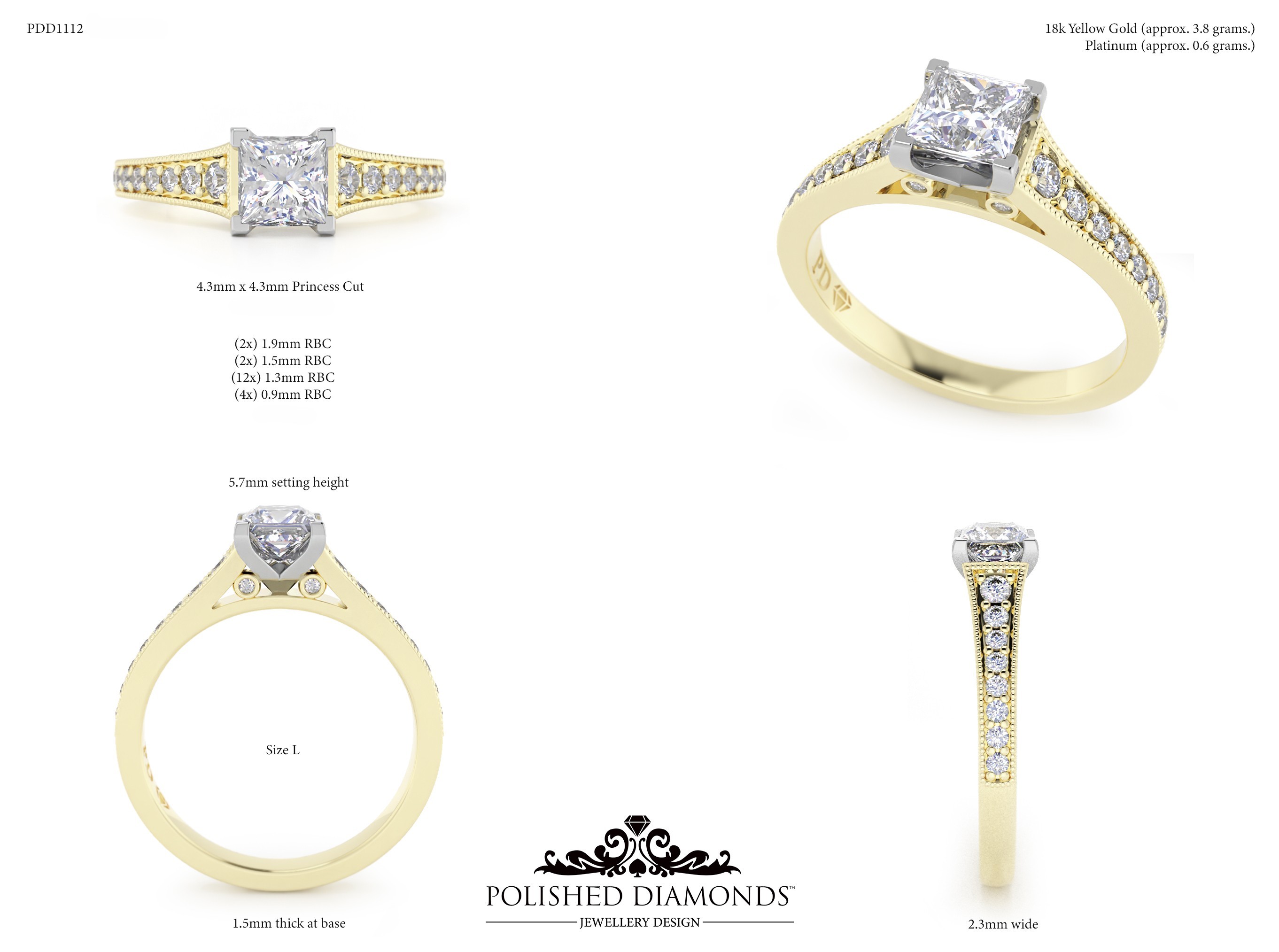 Princess Solitaire ring – PDD1112