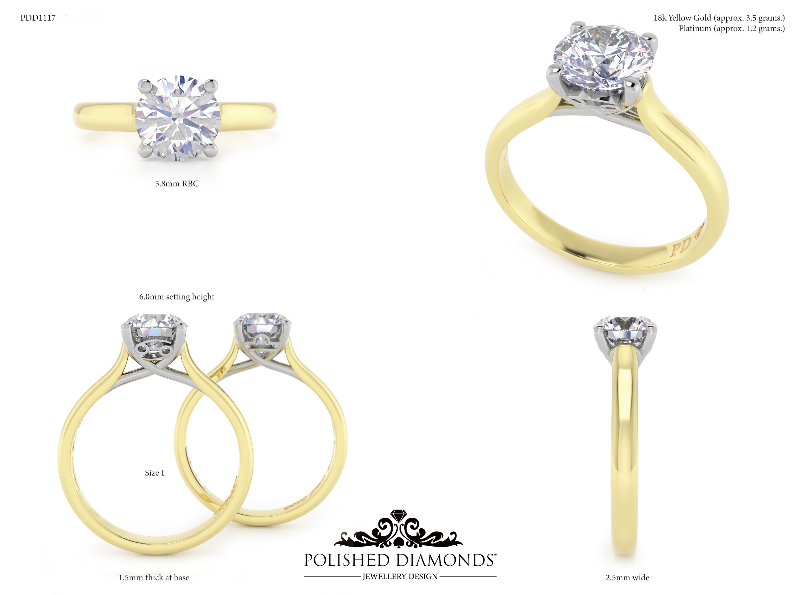 Round Solitaire ring – PDD1117