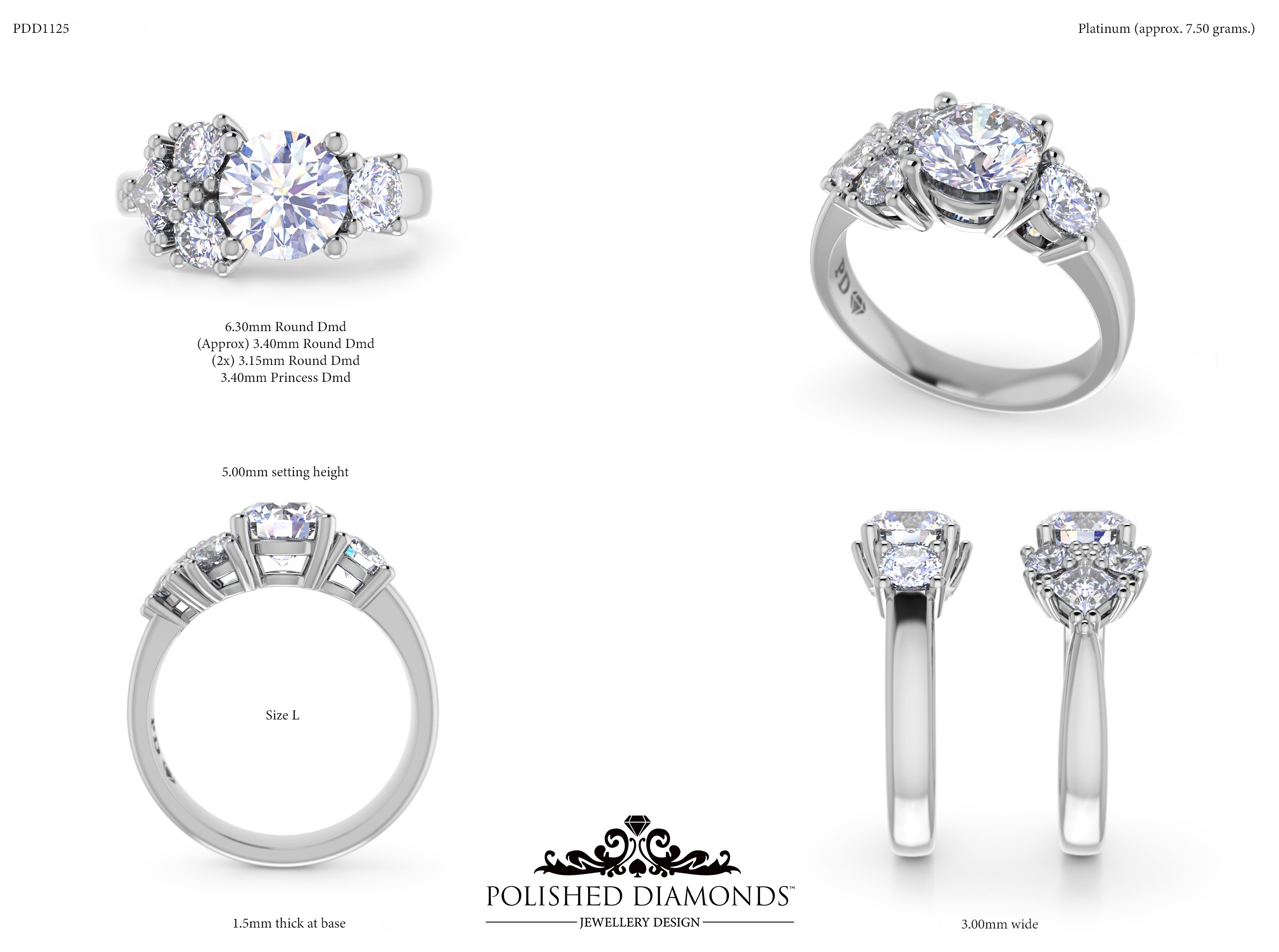 Round Solitaire ring – PDD1125