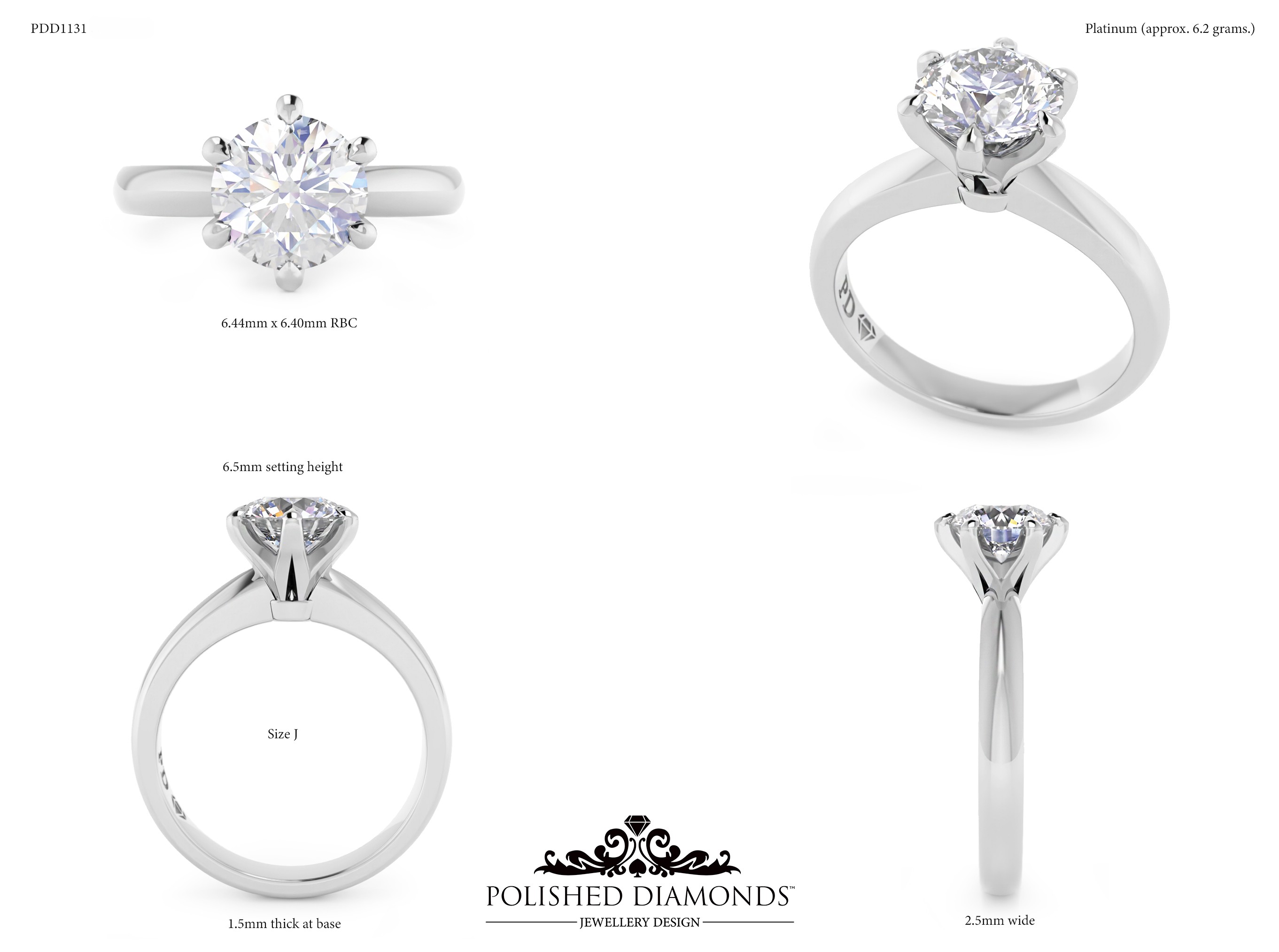 Round Solitaire ring – PDD1131