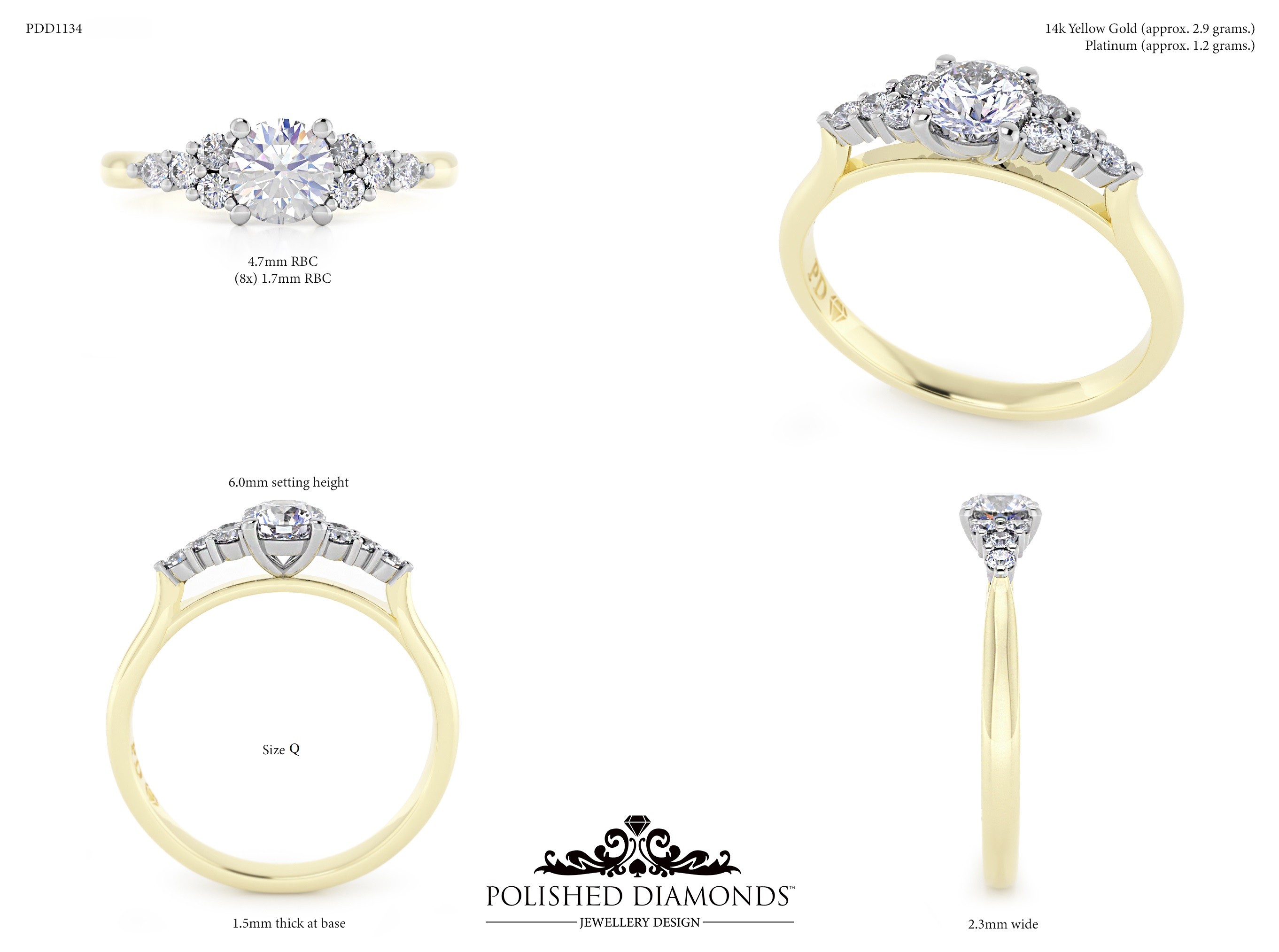 Round Solitaire ring – PDD1134