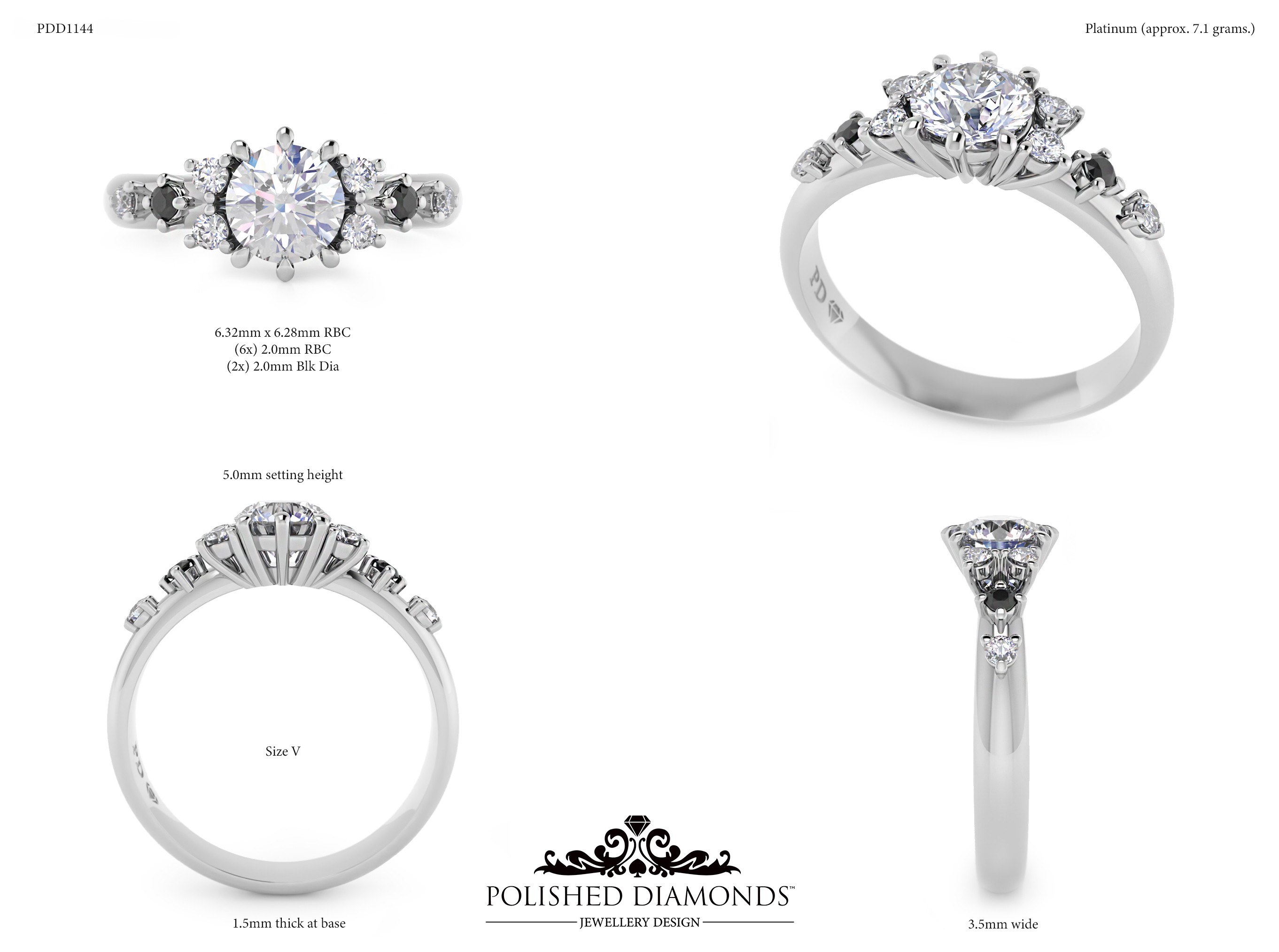 Round Solitaire ring – PDD1144