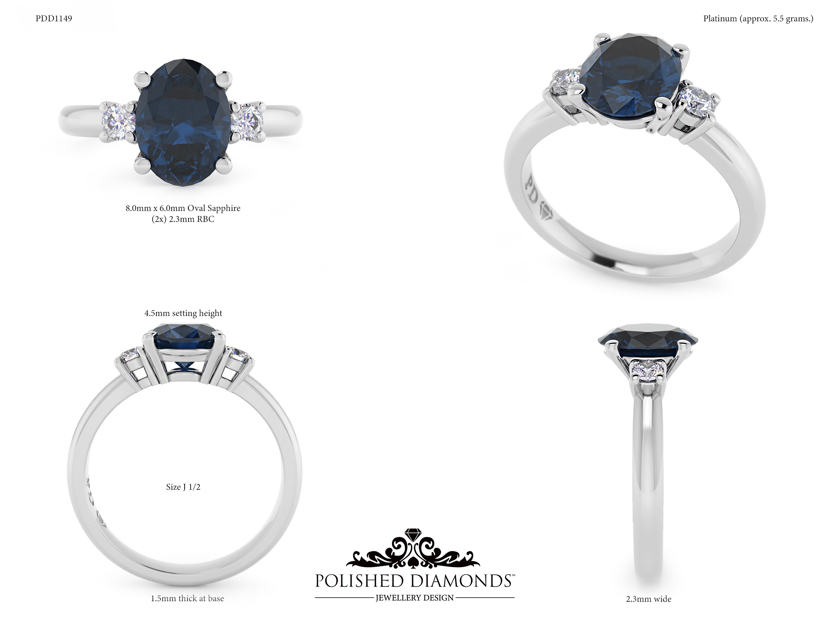 Oval Trilogy ring – PDD1149